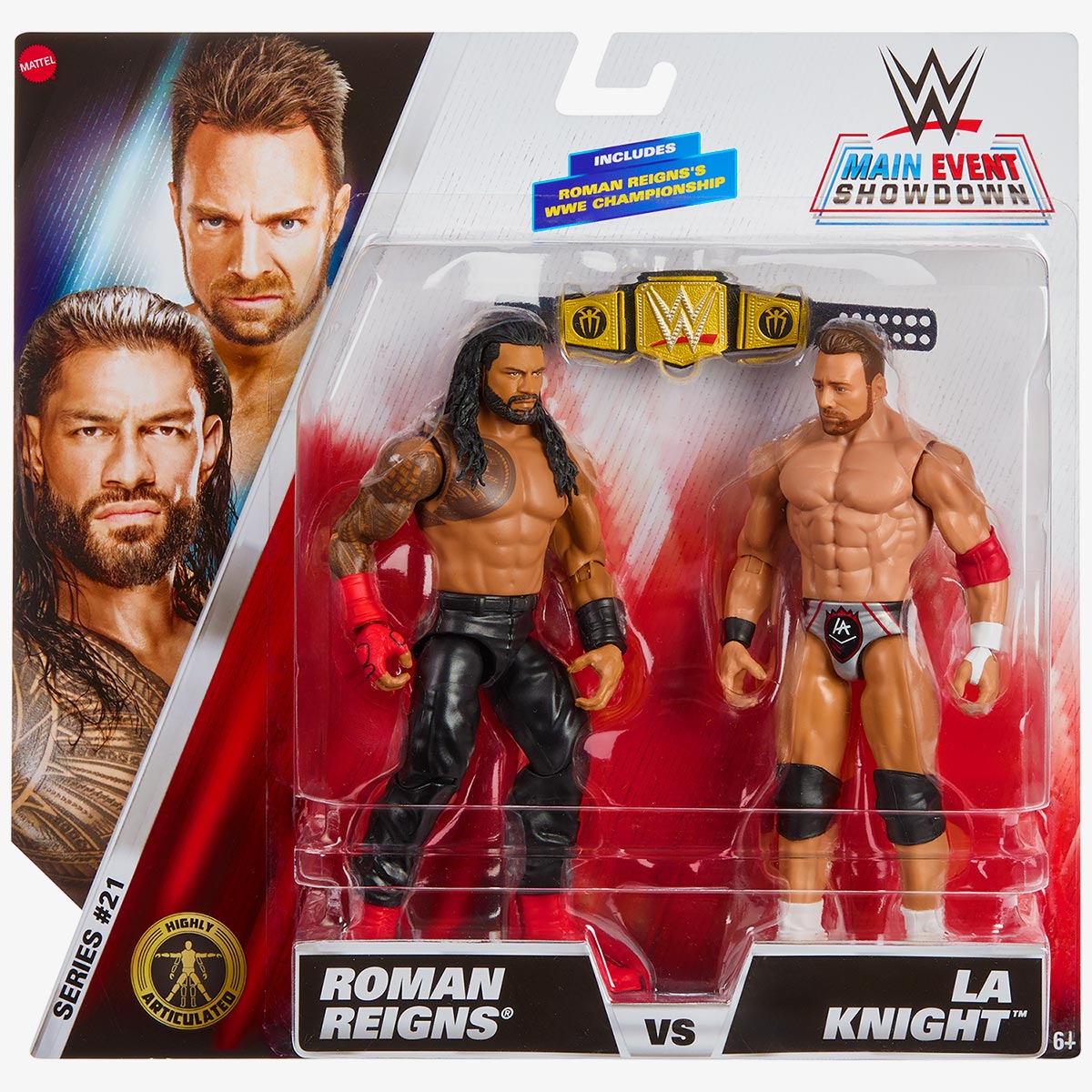 Roman Reigns vs LA Knight WWE Main Event Showdown Series #21 (2-Pack)