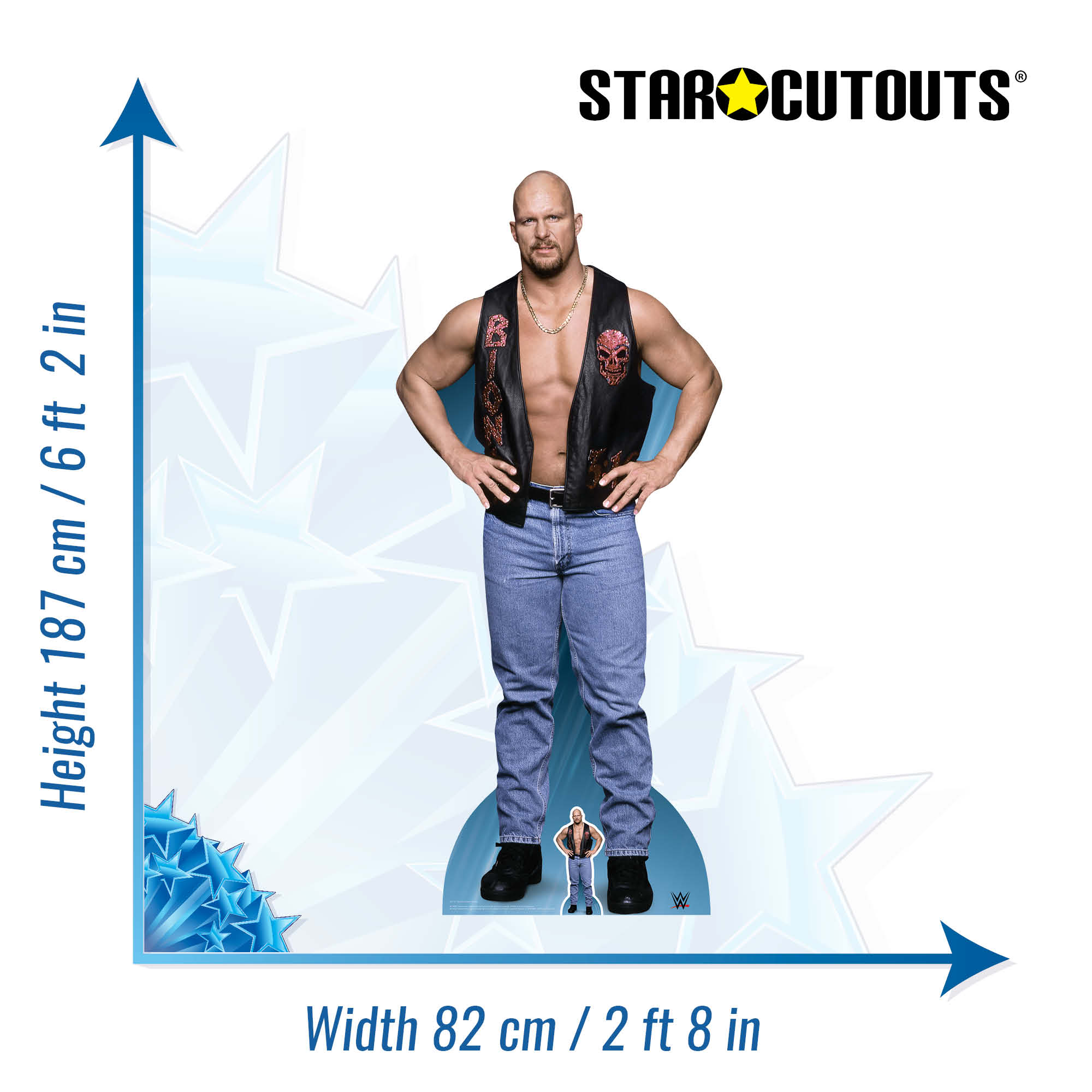 Stone Cold Steve Austin WWE Cardboard Cut Out