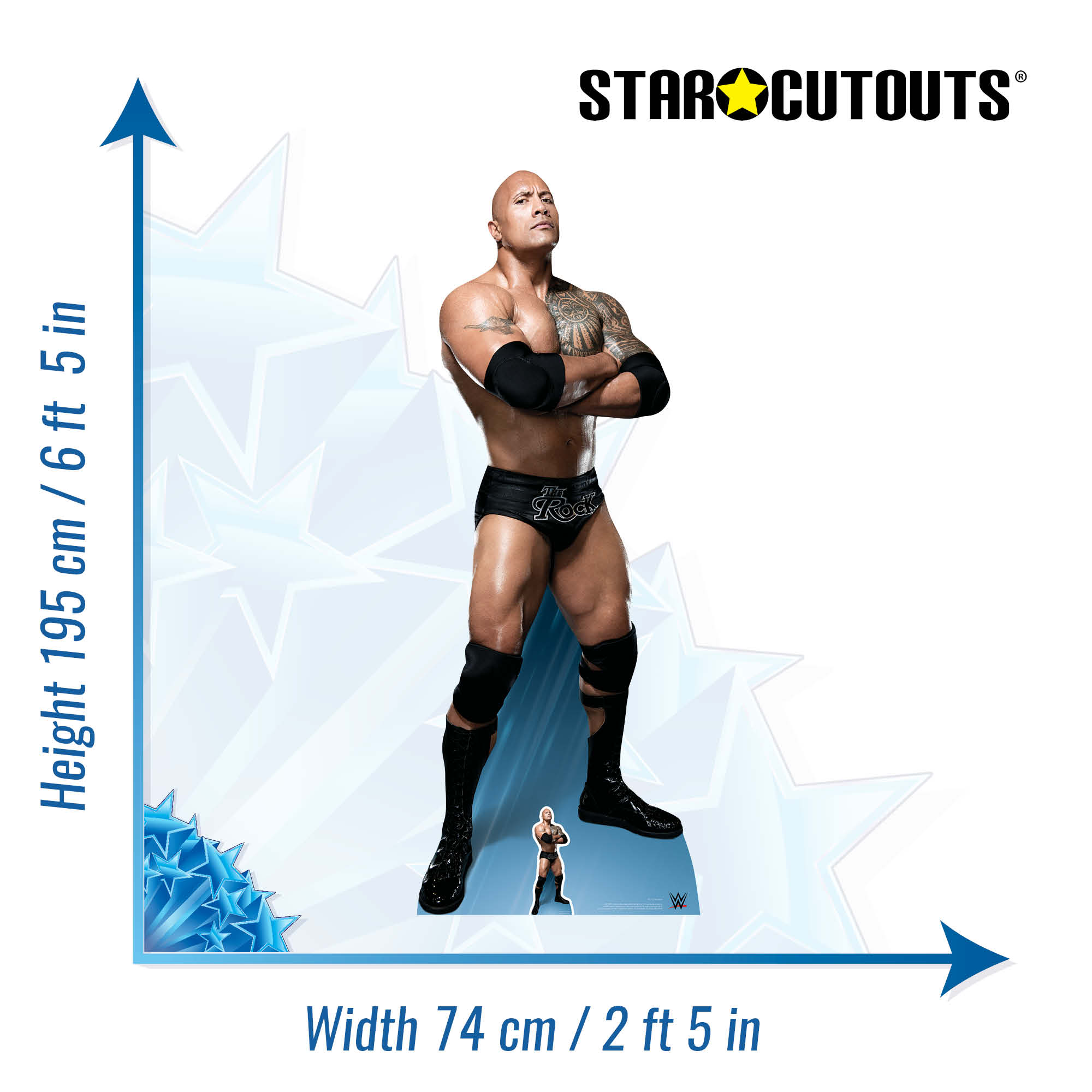 The Rock WWE Cardboard Cut Out (Arms Folded)