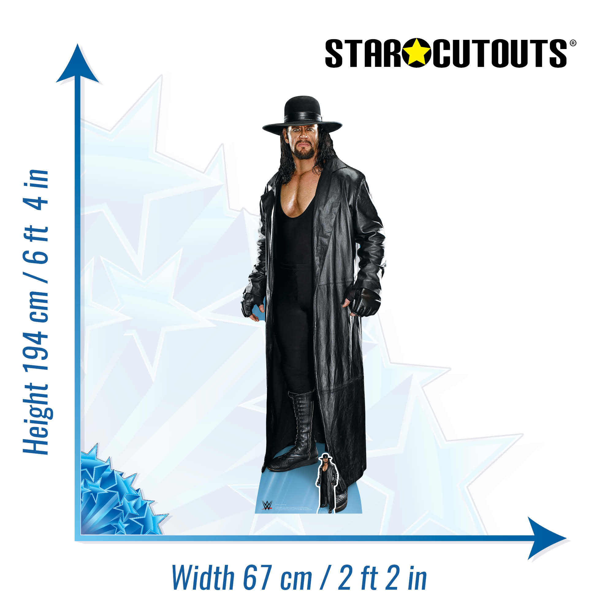 Undertaker WWE Cardboard Cut Out (Hat & Coat)