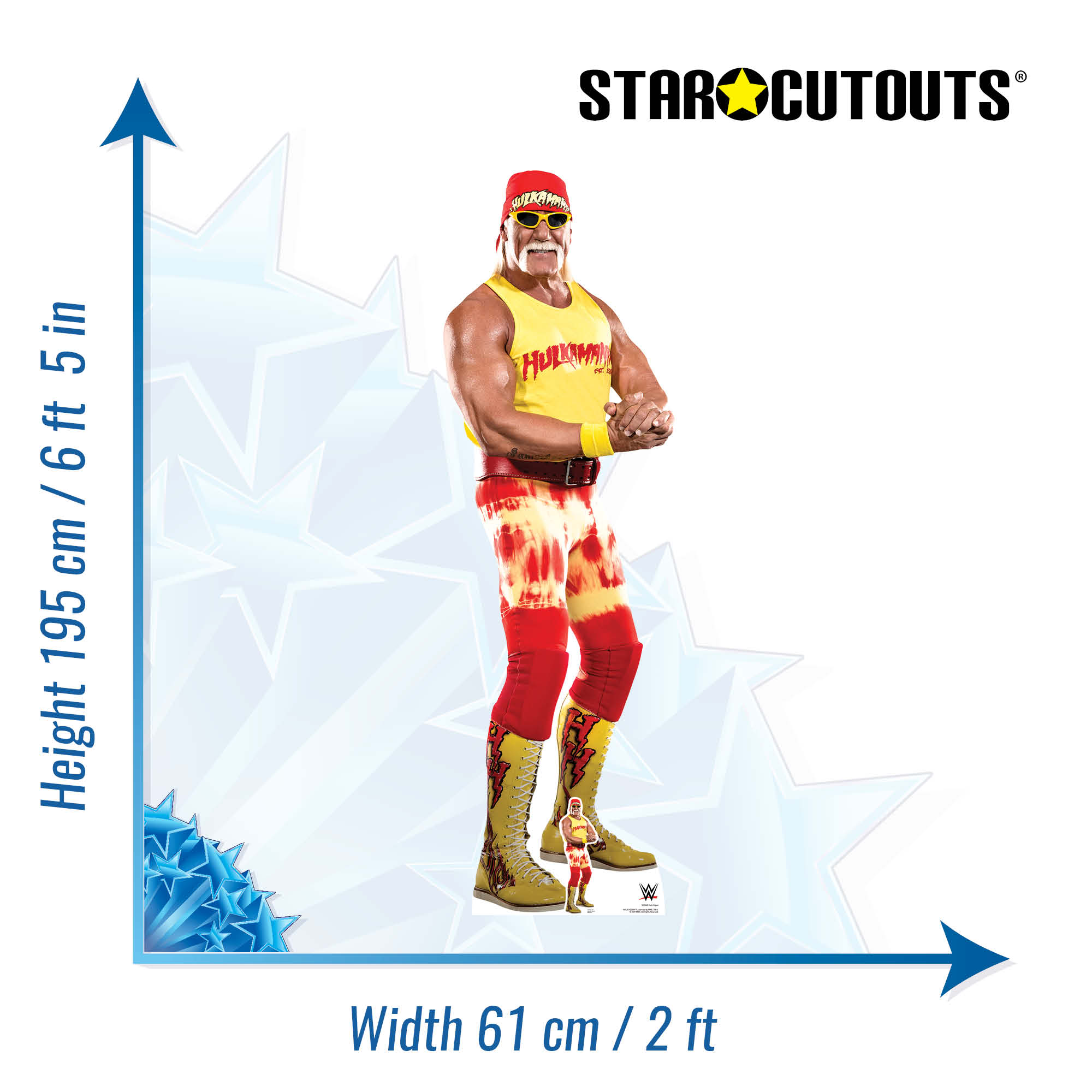 Hulk Hogan WWE Cardboard Cut Out