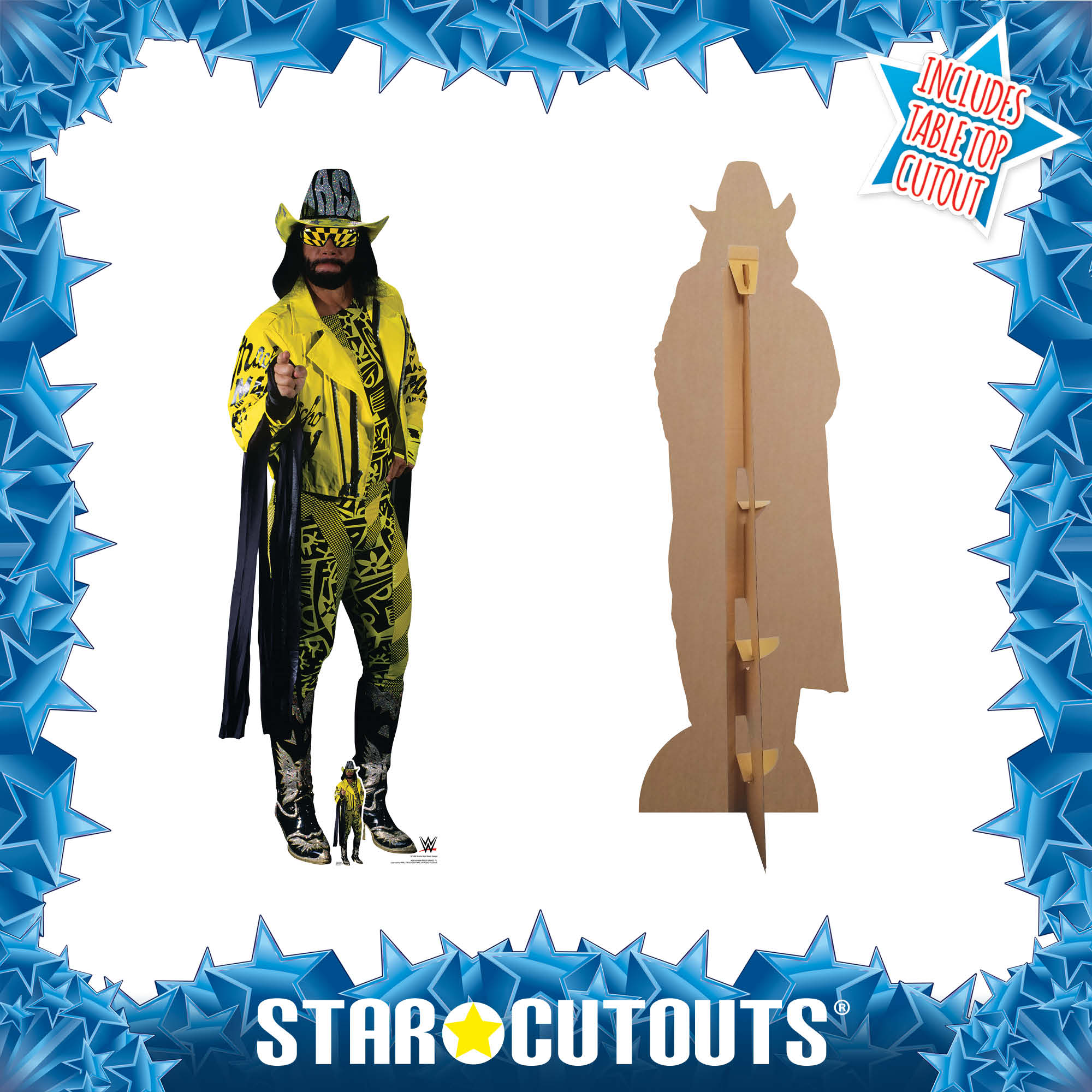 Macho Man Randy Savage WWE Cardboard Cut Out (Yellow)