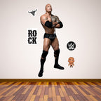 The Rock WWE Decal 3 + Bonus Wall Sticker Set