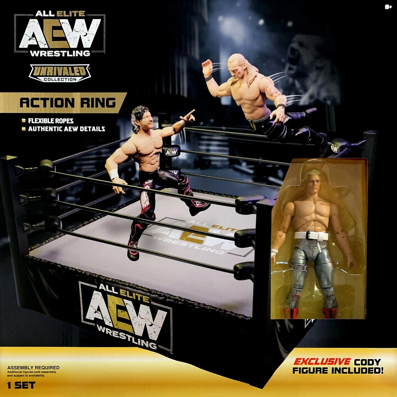 AEW Action Ring Playset (Includes Exclusive Cody Rhodes Figure)