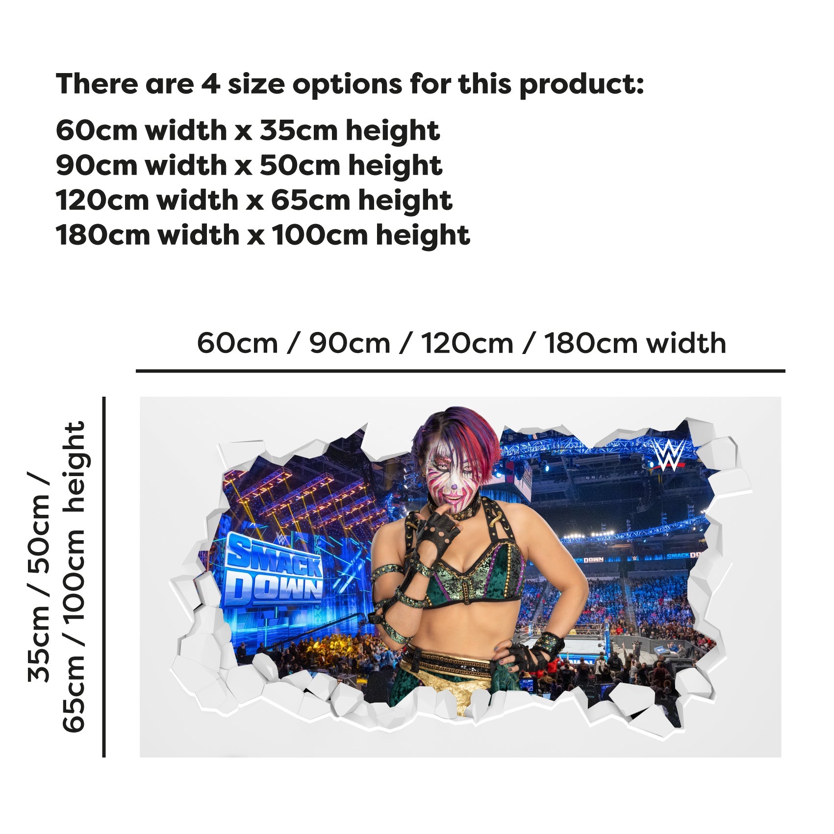 Asuka WWE Broken Wall Sticker – wrestlingshop.com