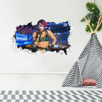Asuka WWE Broken Wall Sticker
