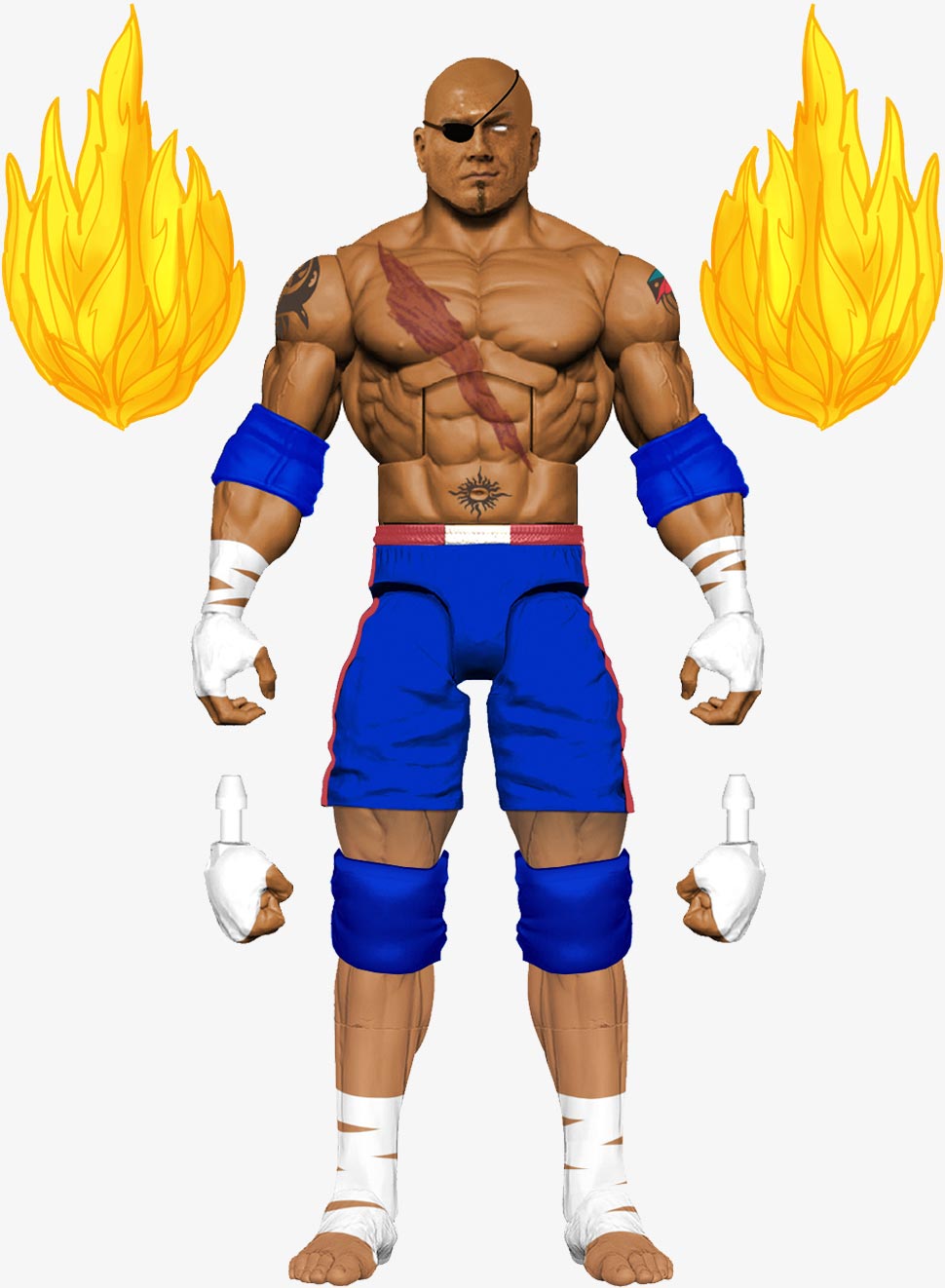 Batista as Sagat WWE Elite Collection x Street Fighter Series #2