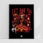 Bray Wyatt Let Me In Red Collage WWE Print Poster