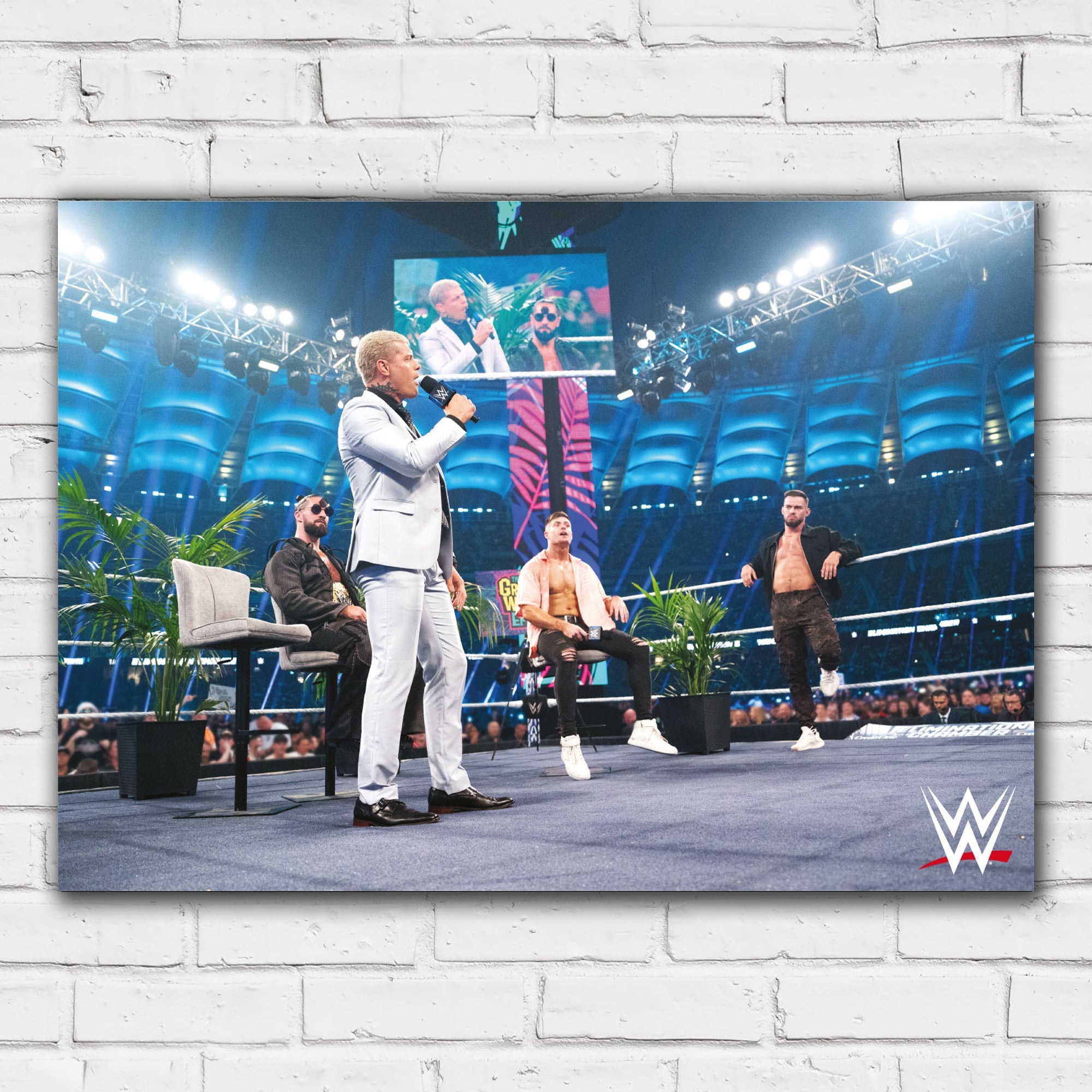 Cody Rhodes on Mic WWE Elimination Chamber Print Poster