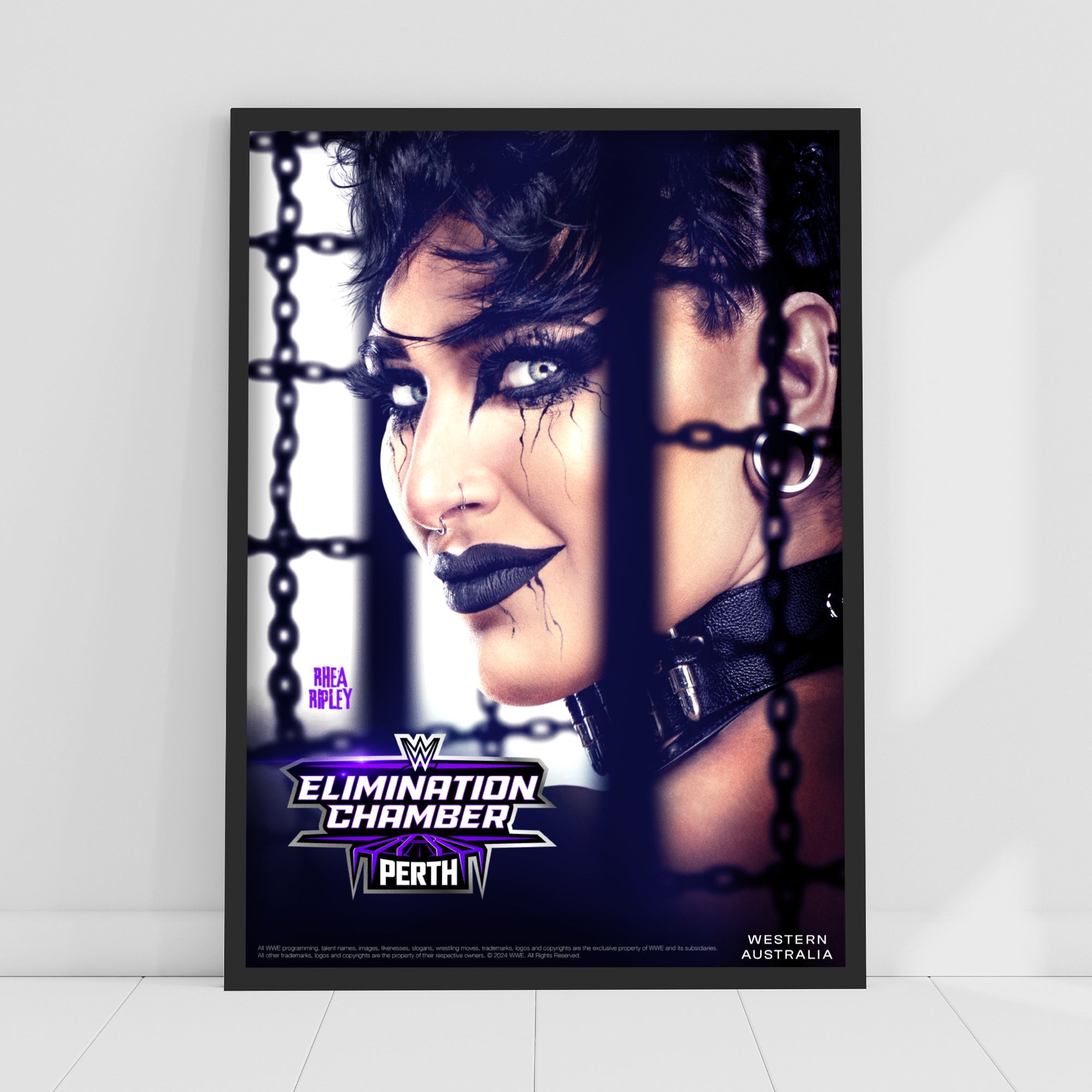 WWE Elimination Chamber Rhea Ripley Print Poster
