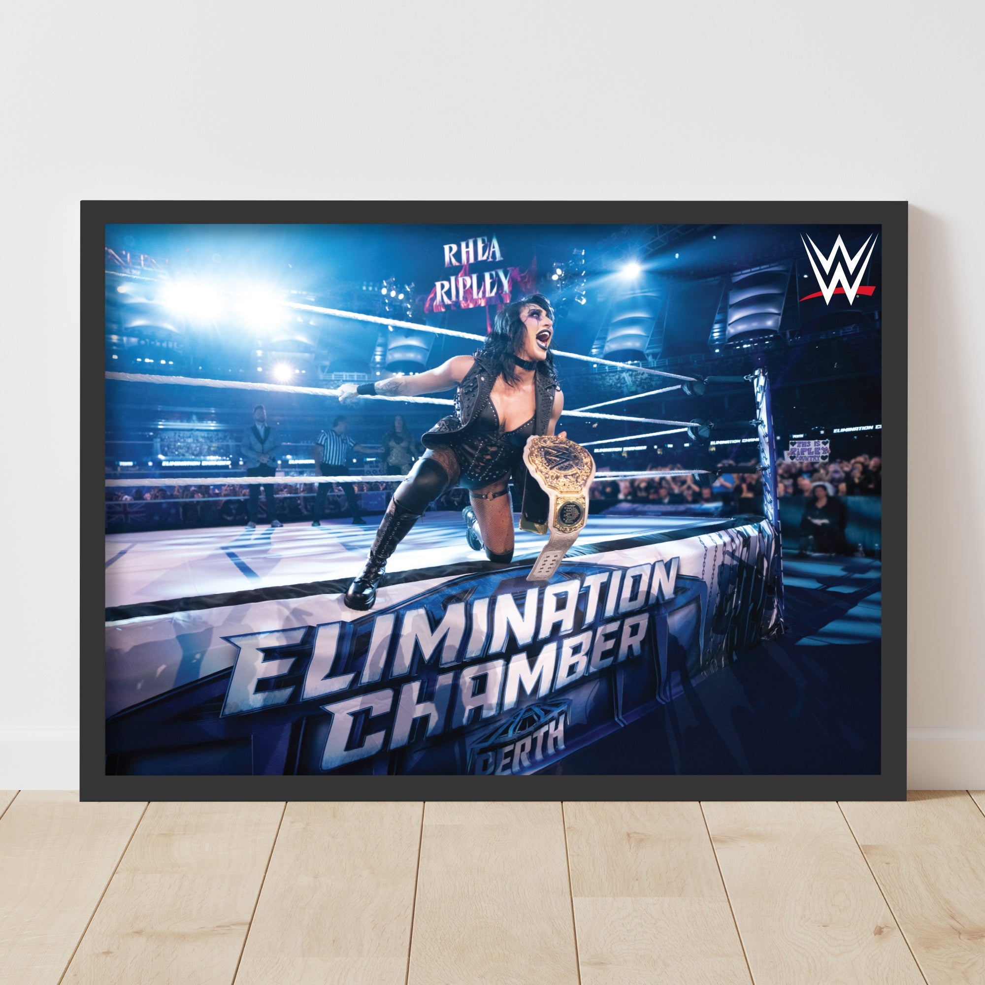 Rhea Ripley WWE Elimination Chamber Win Print Poster