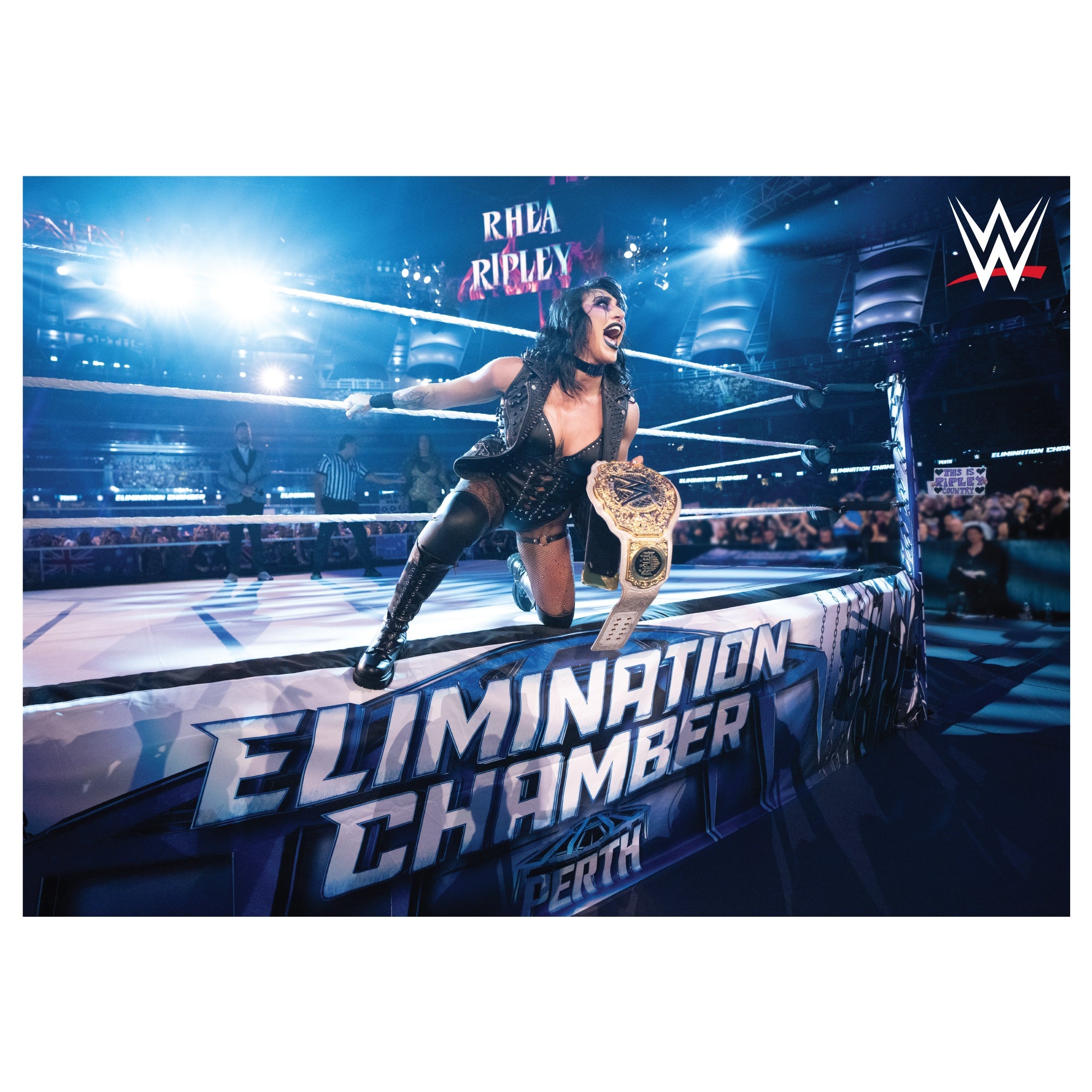 Rhea Ripley WWE Elimination Chamber Win Print Poster