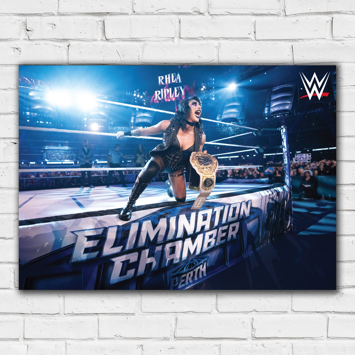 Rhea Ripley WWE Elimination Chamber Win Print Poster – wrestlingshop.com