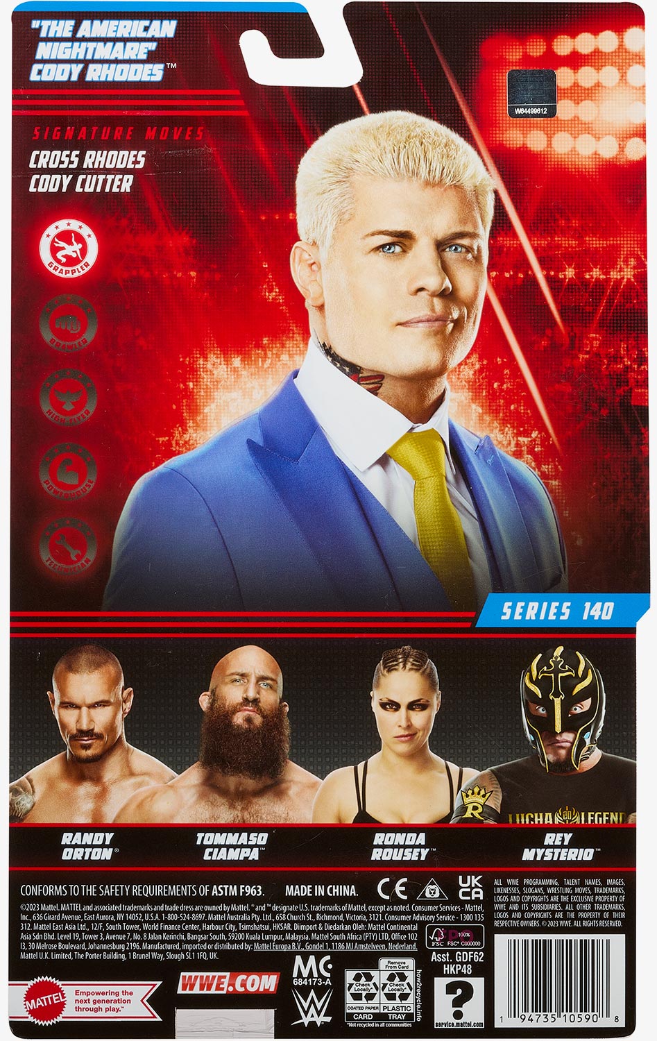 Cody Rhodes WWE Basic Series #140 Action Figure – wrestlingshop.com