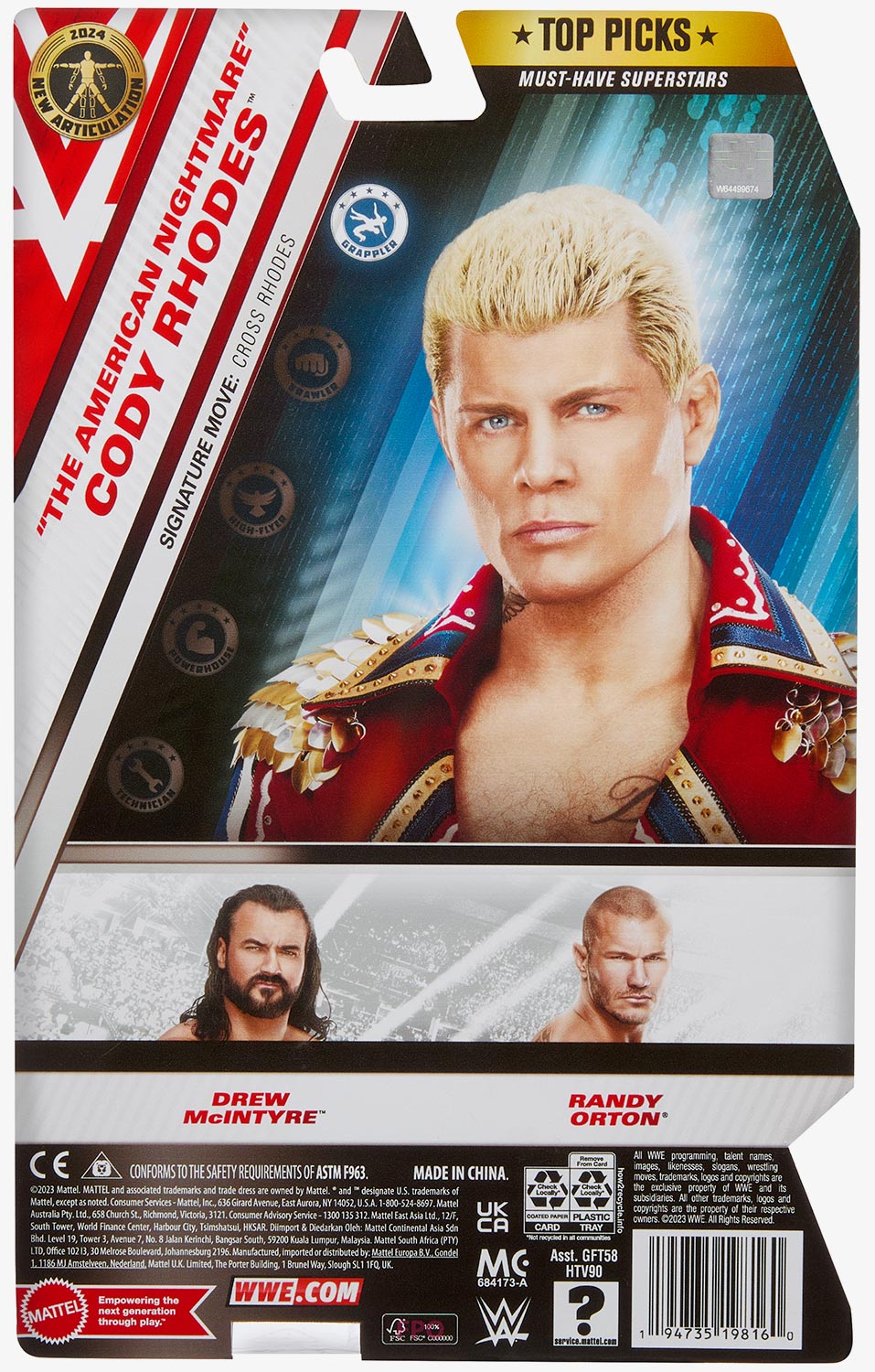 "The American Nightmare" Cody Rhodes WWE Basic Series Top Picks 2024