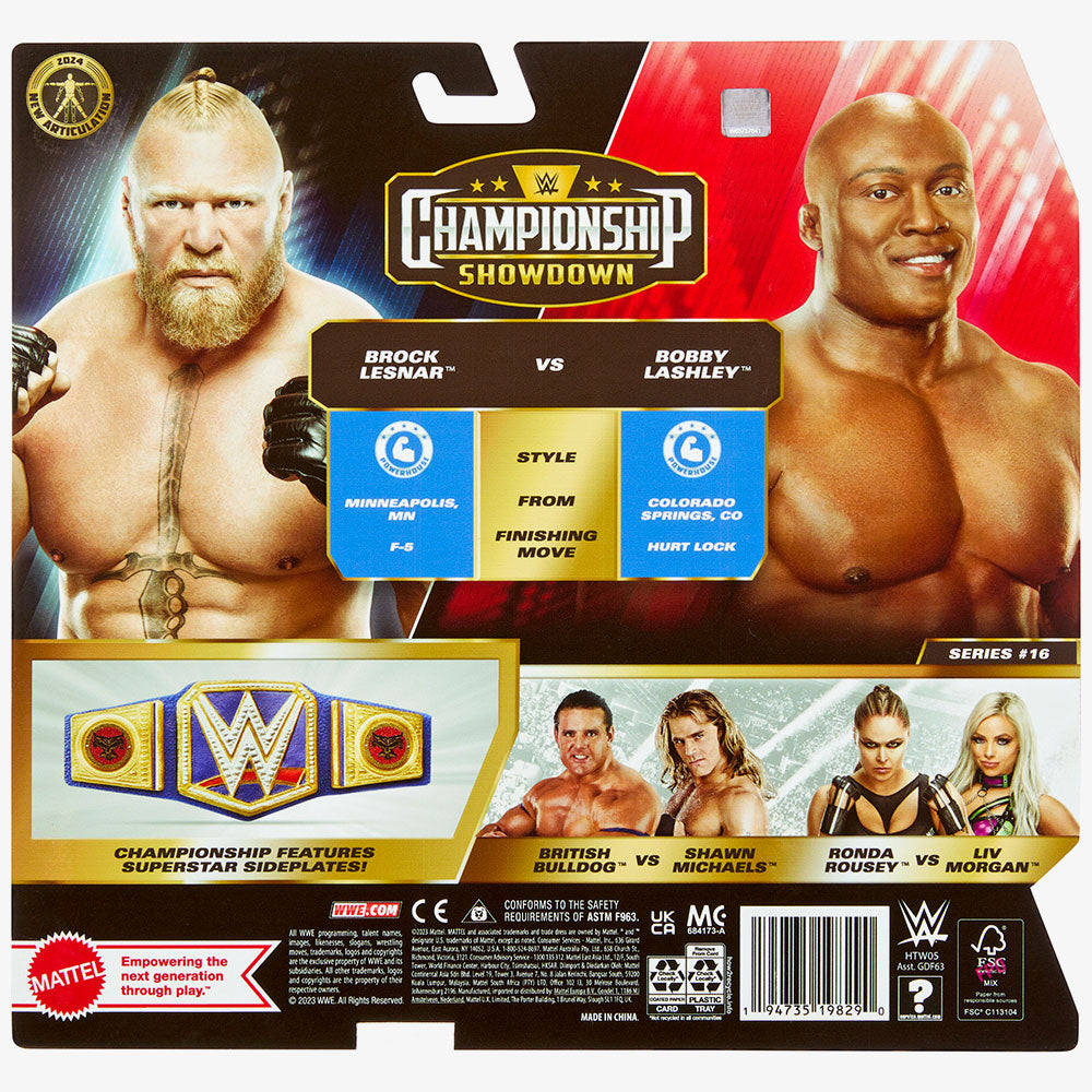 Brock Lesnar & Bobby Lashley WWE Championship Showdown Series #16 (2-Pack)