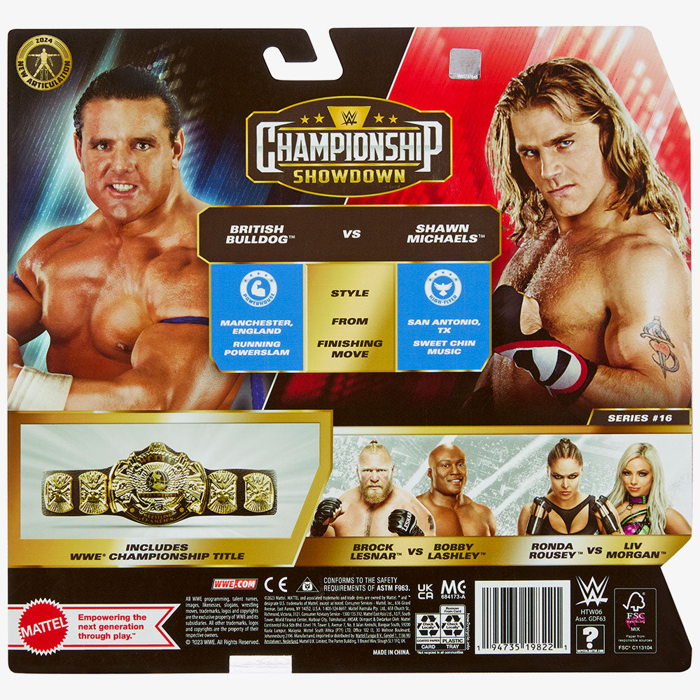British Bulldog & Shawn Michaels WWE Championship Showdown Series #16 (2-Pack)
