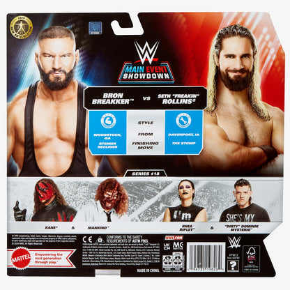 Bron Breakker vs Seth "Freakin" Rollins WWE Main Event Showdown Series #18 (2-Pack)