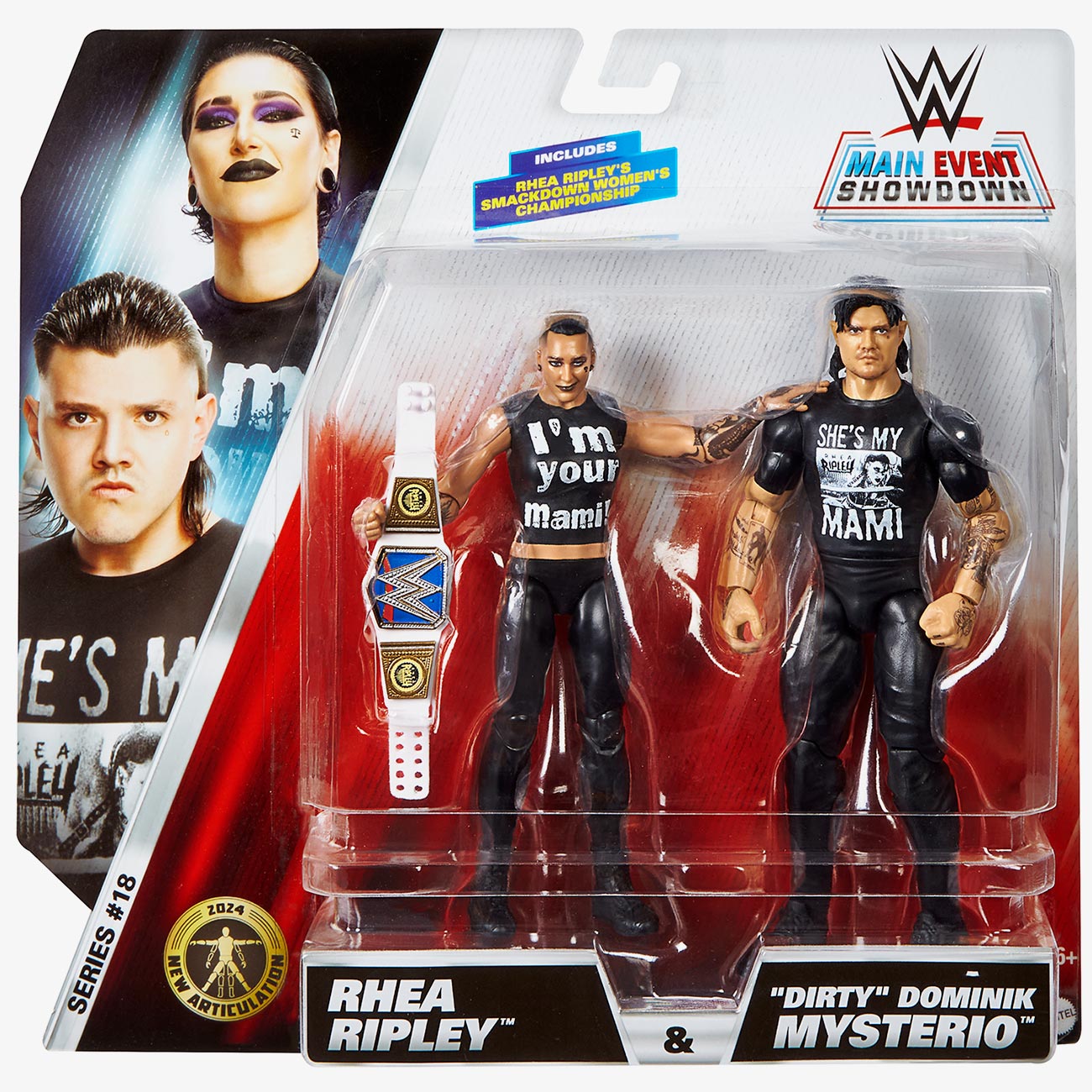 Rhea Ripley & "Dirty" Dominik Mysterio WWE Main Event Showdown Series #18 (2-Pack)