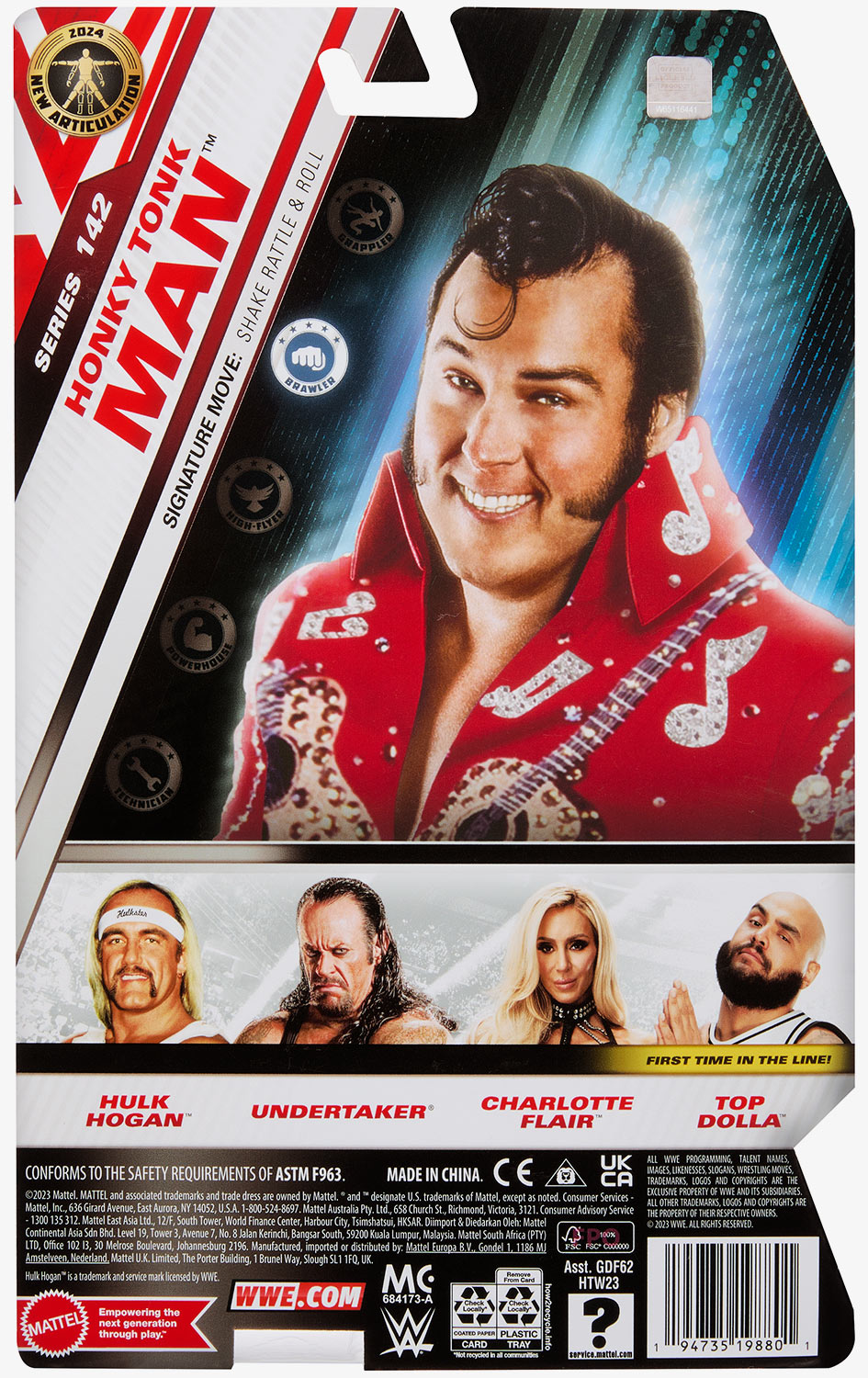 Mattel WWE Superstars Honky Tonk Man Action Figure (HDM74) - La Paz Mattel WWE Superstars Honky Tonk Man Action Figure (HDM74) - La Paz