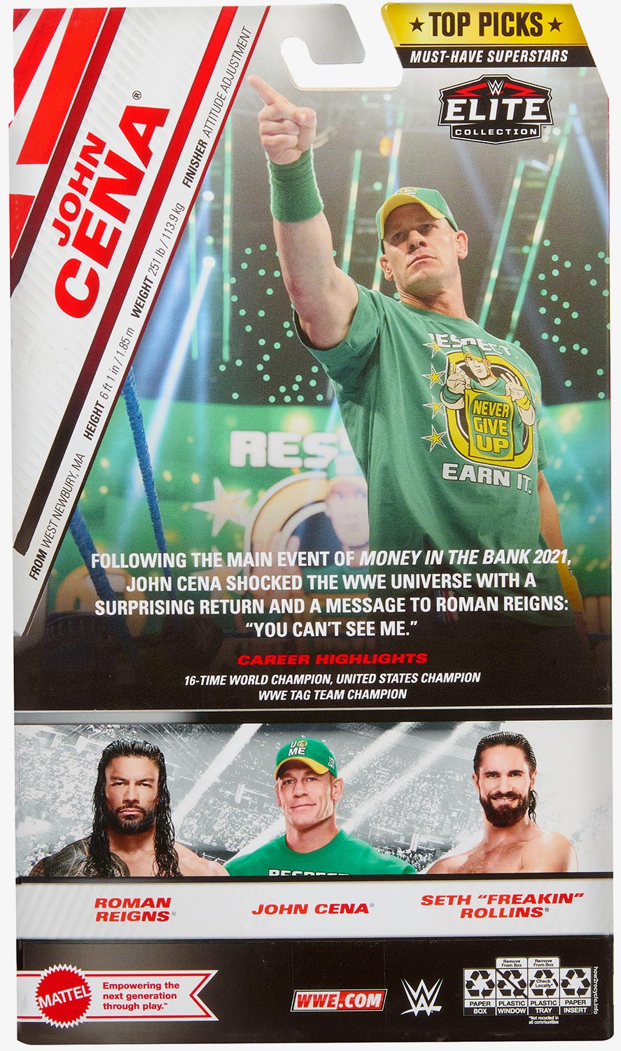 John Cena WWE Elite Collection Top Picks 2024 Series – Wrestlingshop.com