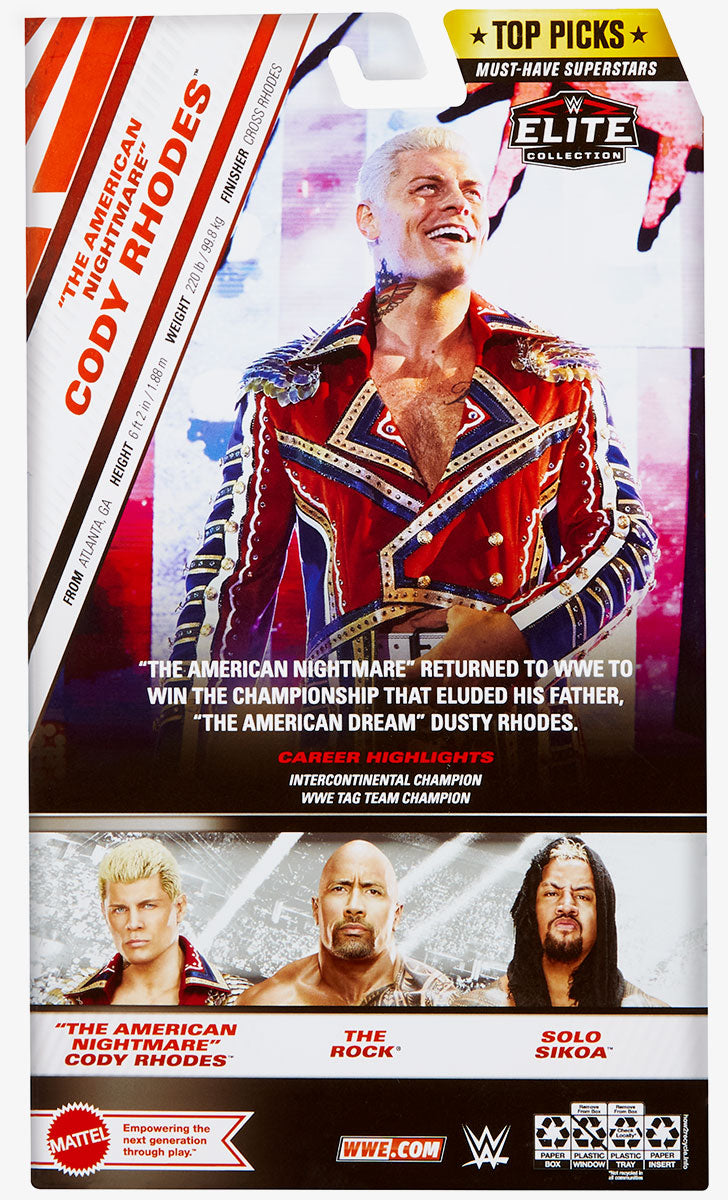 "The American Nightmare" Cody Rhodes WWE Elite Collection Top Picks 2024 (Wave 4)
