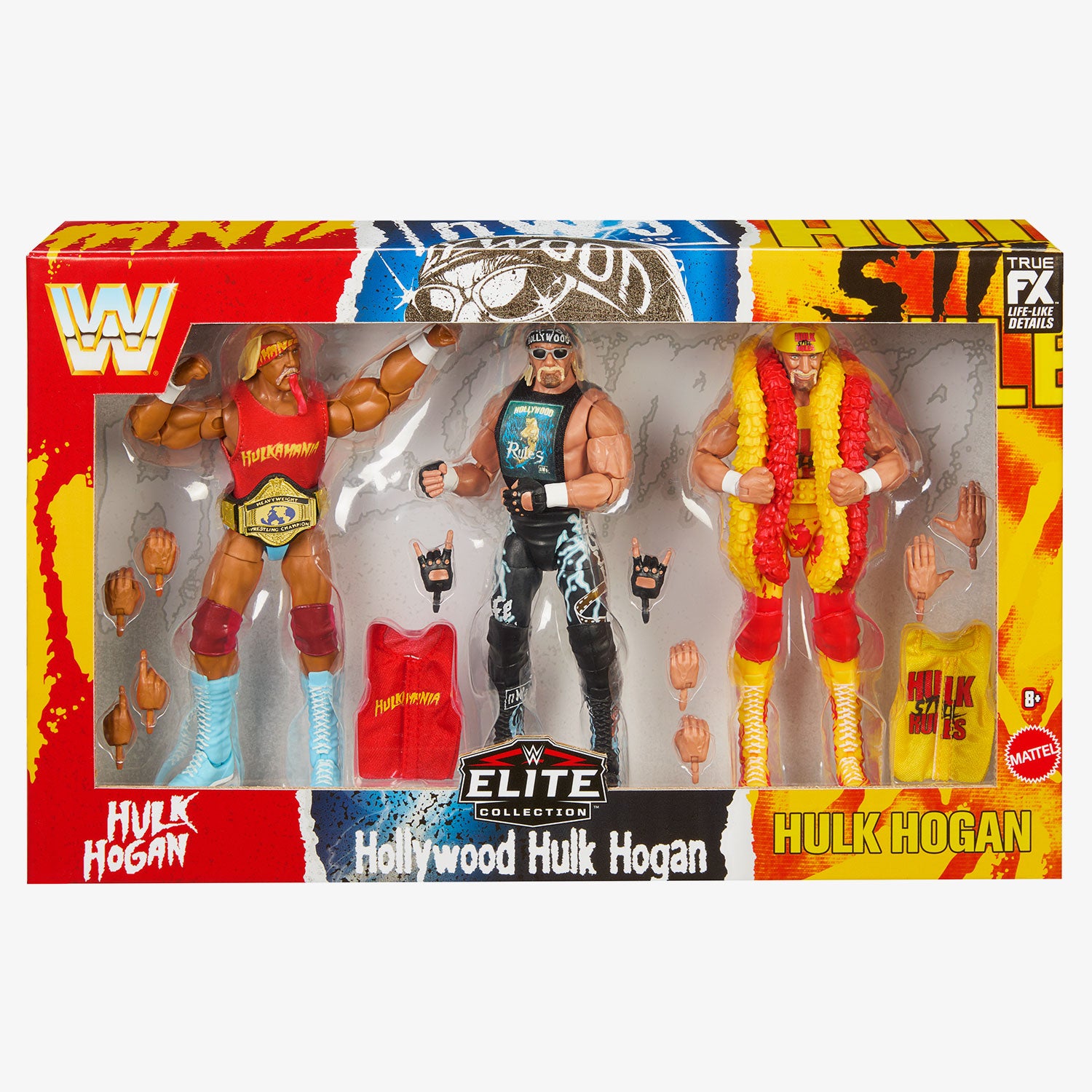 Hulk Hogan WWE Elite Collection 40th Anniversary Action Figures (3 Pack)