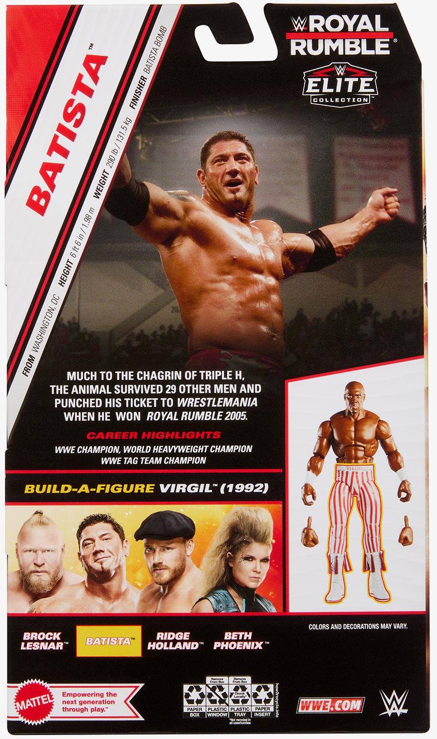 Batista WWE Royal Rumble 2024 Elite Collection Series Action Figure ...