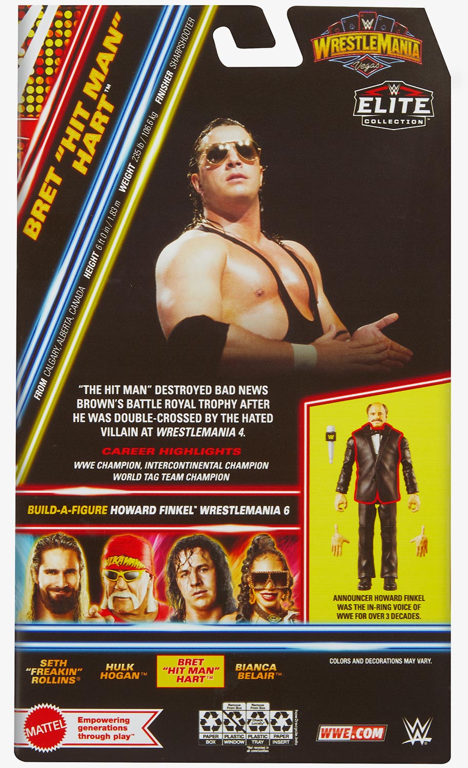 Bret “Hit Man” Hart WWE WrestleMania 41 Elite Collection