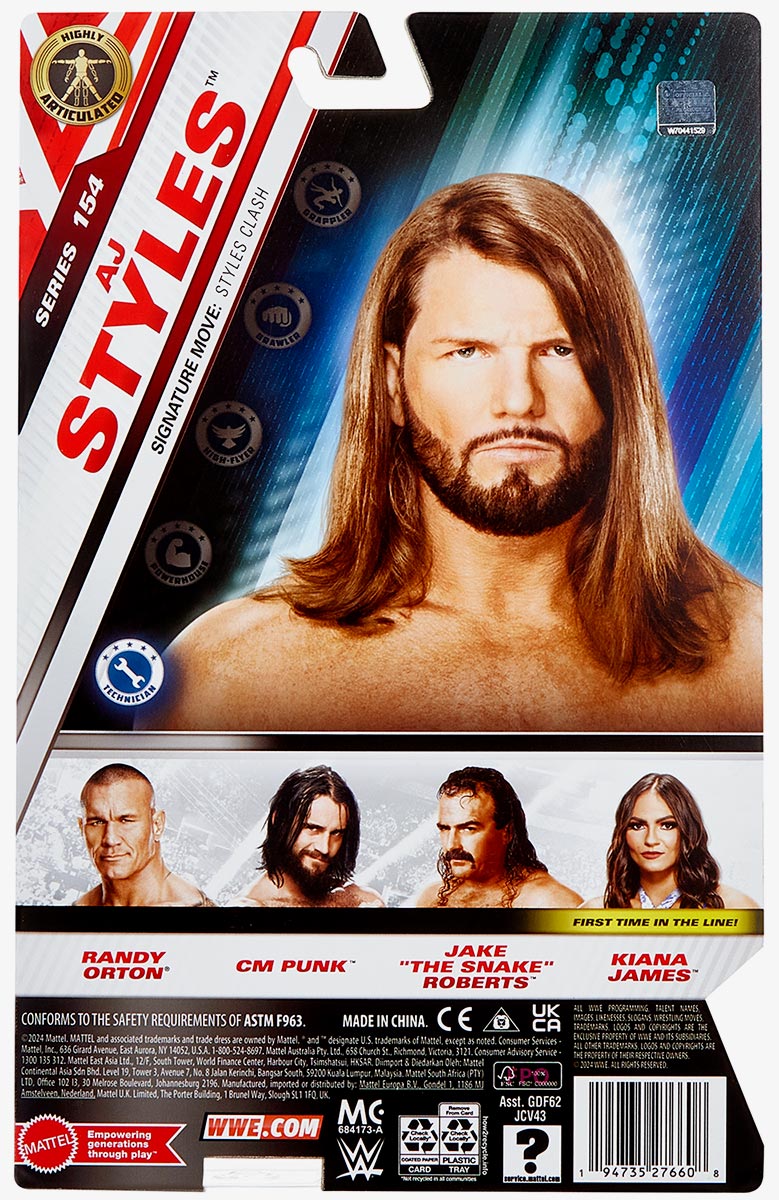 AJ Styles WWE Main Event Series #154 Action Figure – wrestlingshop.com