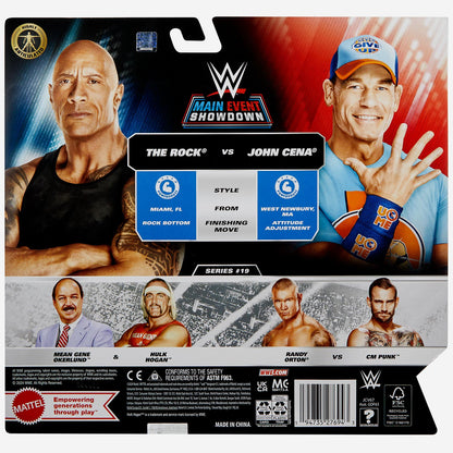 The Rock vs John Cena WWE Main Event Showdown Series #19 (2-Pack)