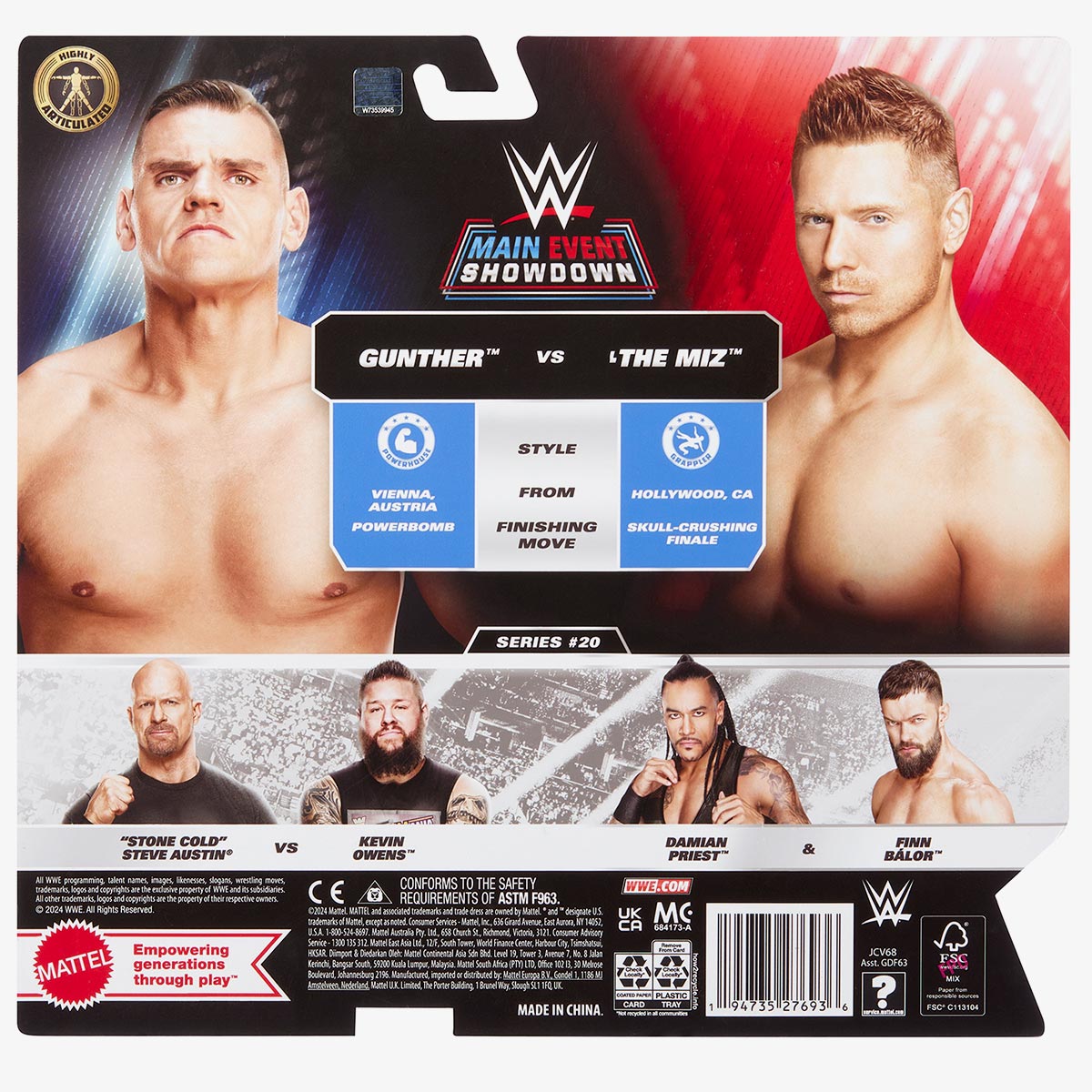 The Miz vs Gunther WWE Main Event Showdown Series #20 (2-Pack)