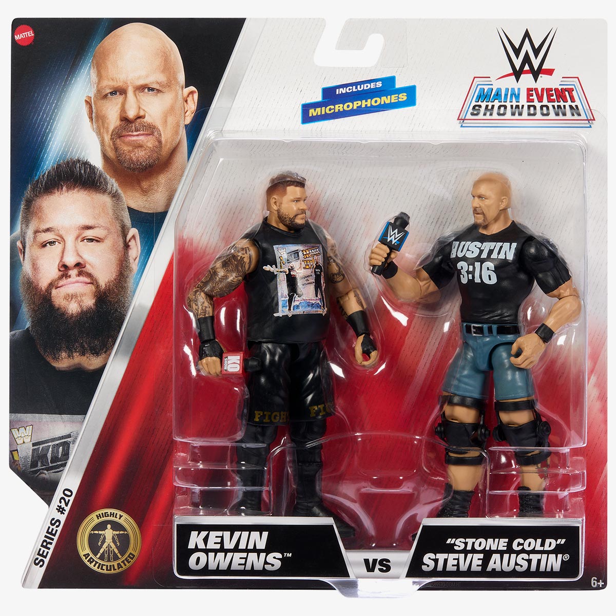 Kevin Owens vs "Stone Cold" Steve Austin WWE Main Event Showdown Series #20 (2-Pack)