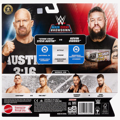 Kevin Owens vs "Stone Cold" Steve Austin WWE Main Event Showdown Series #20 (2-Pack)