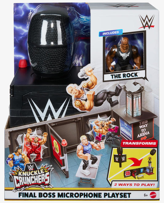 Final Boss WWE Knuckle Crunchers Microphone Playset (Includes The Rock)