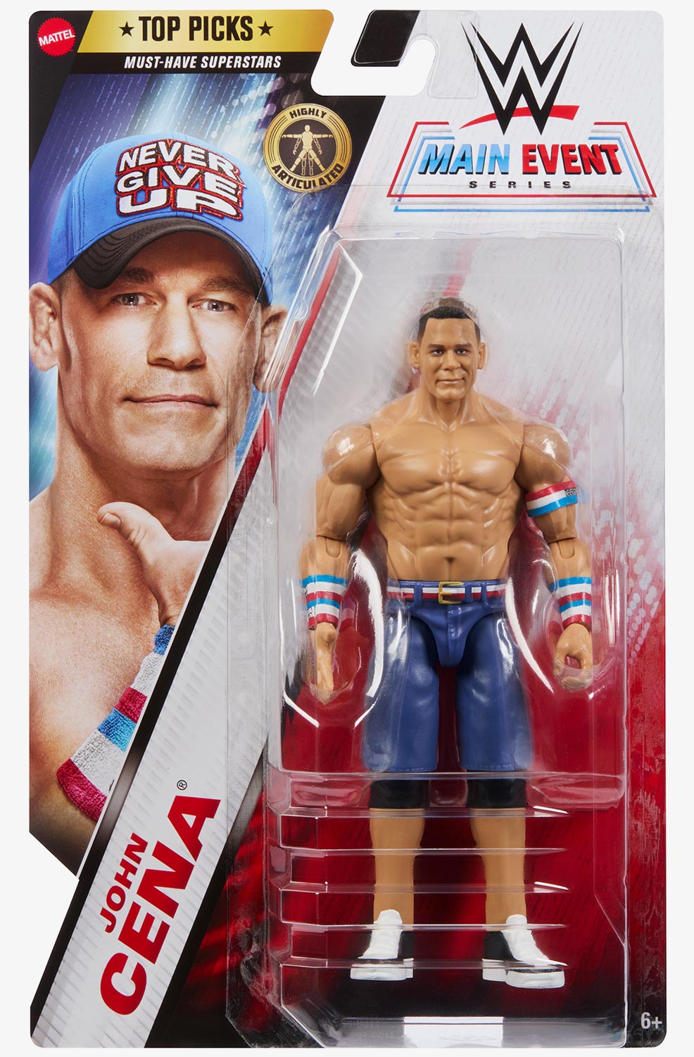 John Cena WWE Main Event Top Picks 2025 Series Wave 4 Action Figure John cena wwe main event top picks 2025 series wave 4 action figure