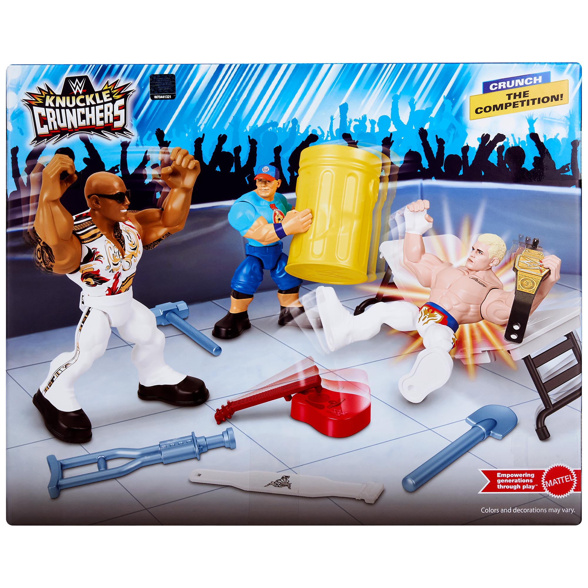 WWE Knuckle Crunchers (3-Pack with Accessories)