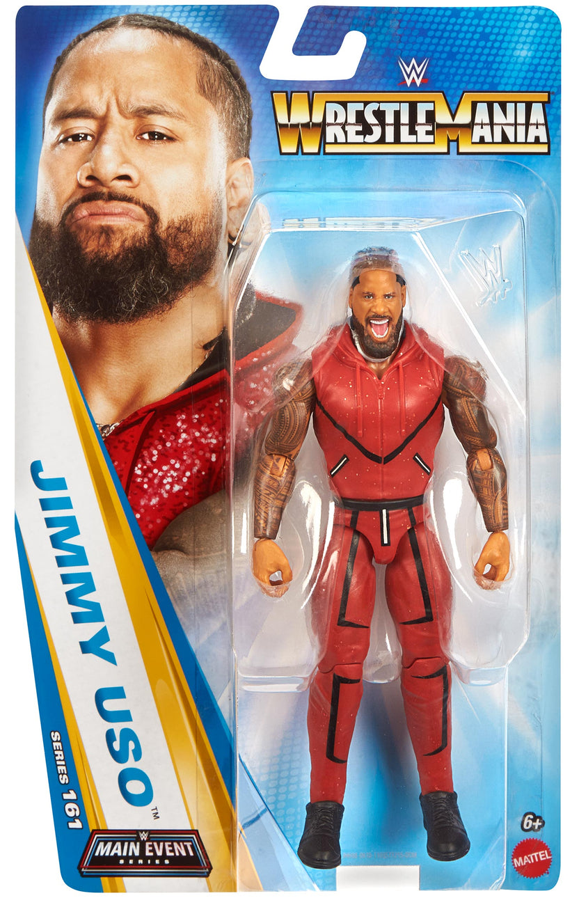 Mattel WWE Élite Jimmy Uso Figurine articulée de 15 cm à collectionner avec points d´articulation, apparence réaliste et mains interchangeables, HTX30 Mattel WWE Élite Jimmy Uso Figurine articulée de 15 cm à collectionner avec points d´articulation, apparence réaliste et mains interchangeables, HTX30