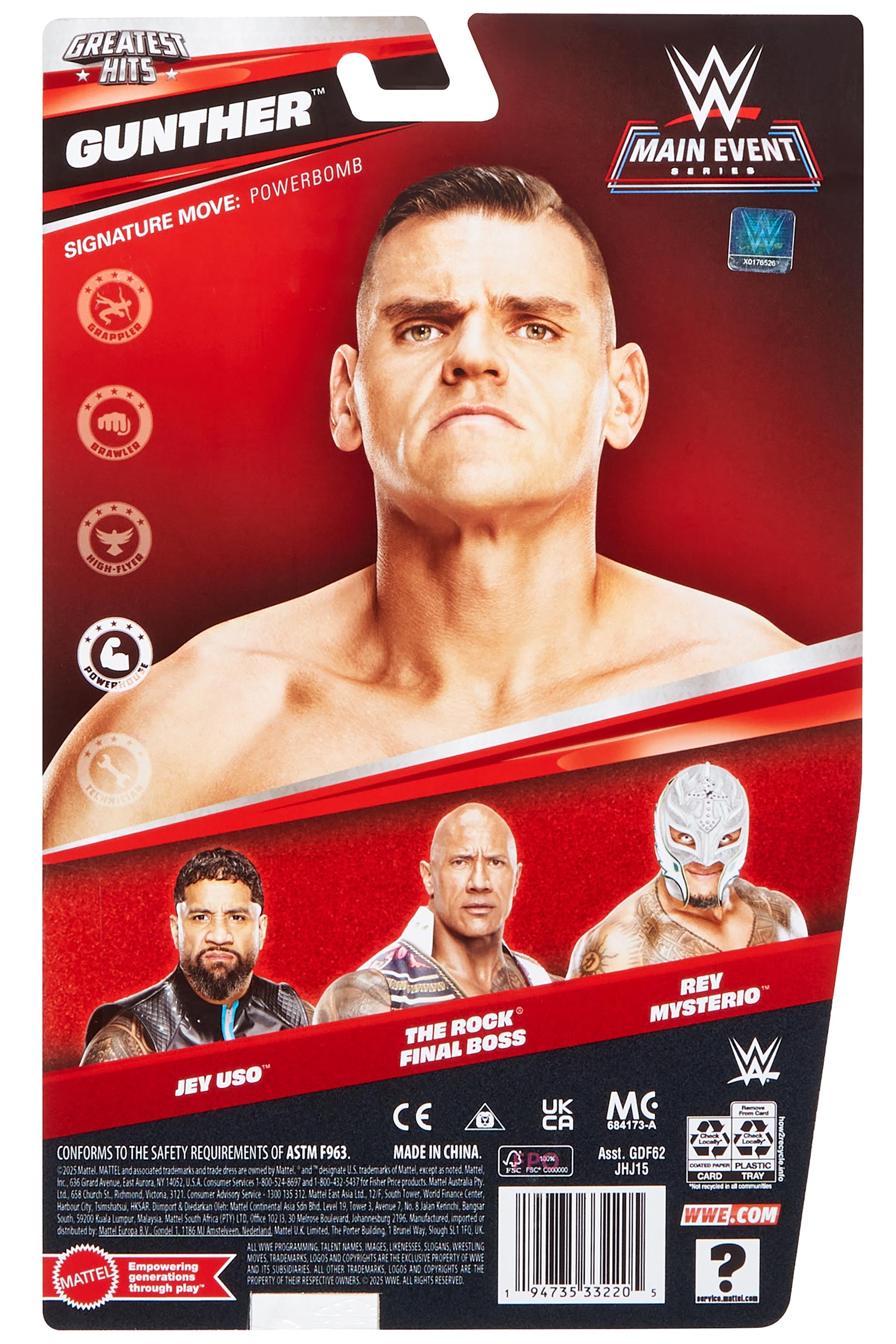 Gunther WWE Main Event Greatest Hits 2026 (Wave 2)