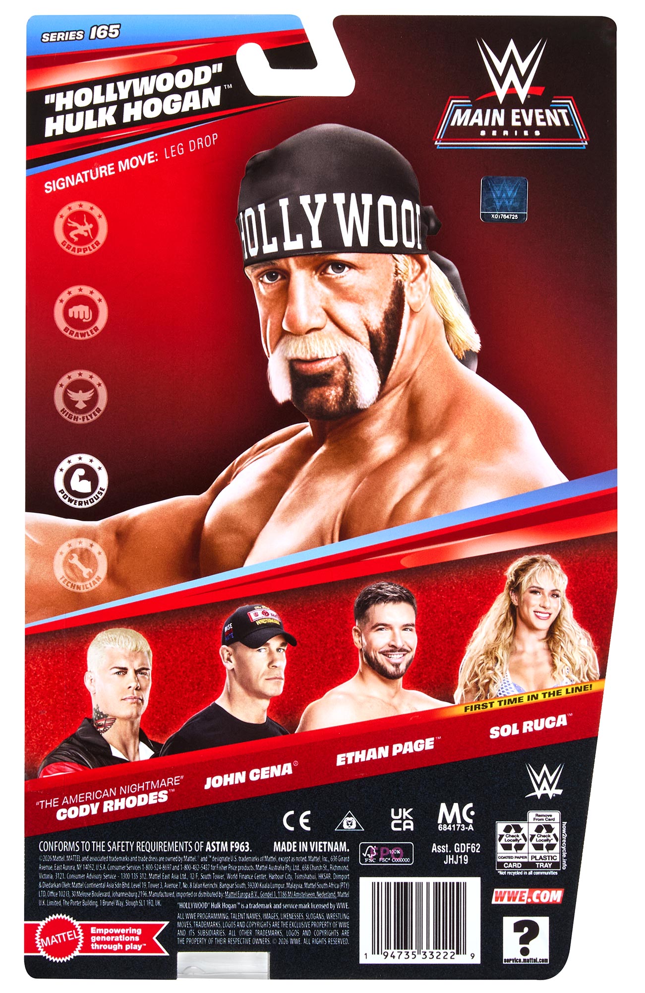 "Hollywood" Hulk Hogan WWE Main Event Series #165