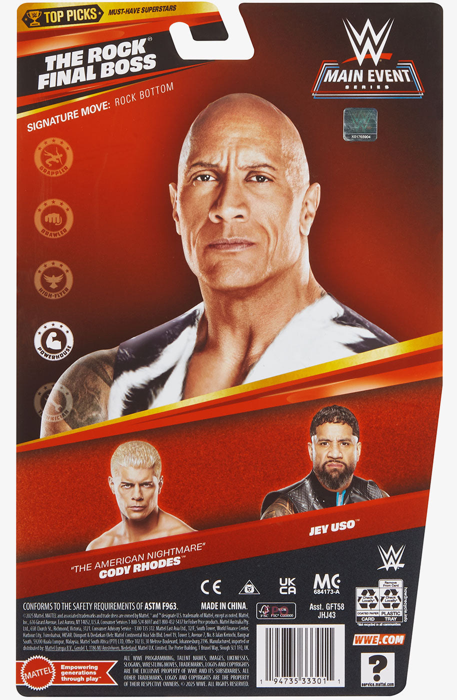 The Rock Final Boss WWE Main Event Top Picks 2026 Series (Wave 1)