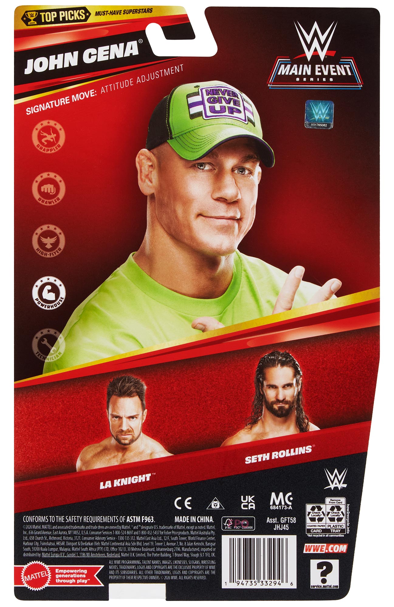 John Cena WWE Main Event Top Picks 2026 Series (Wave 2)