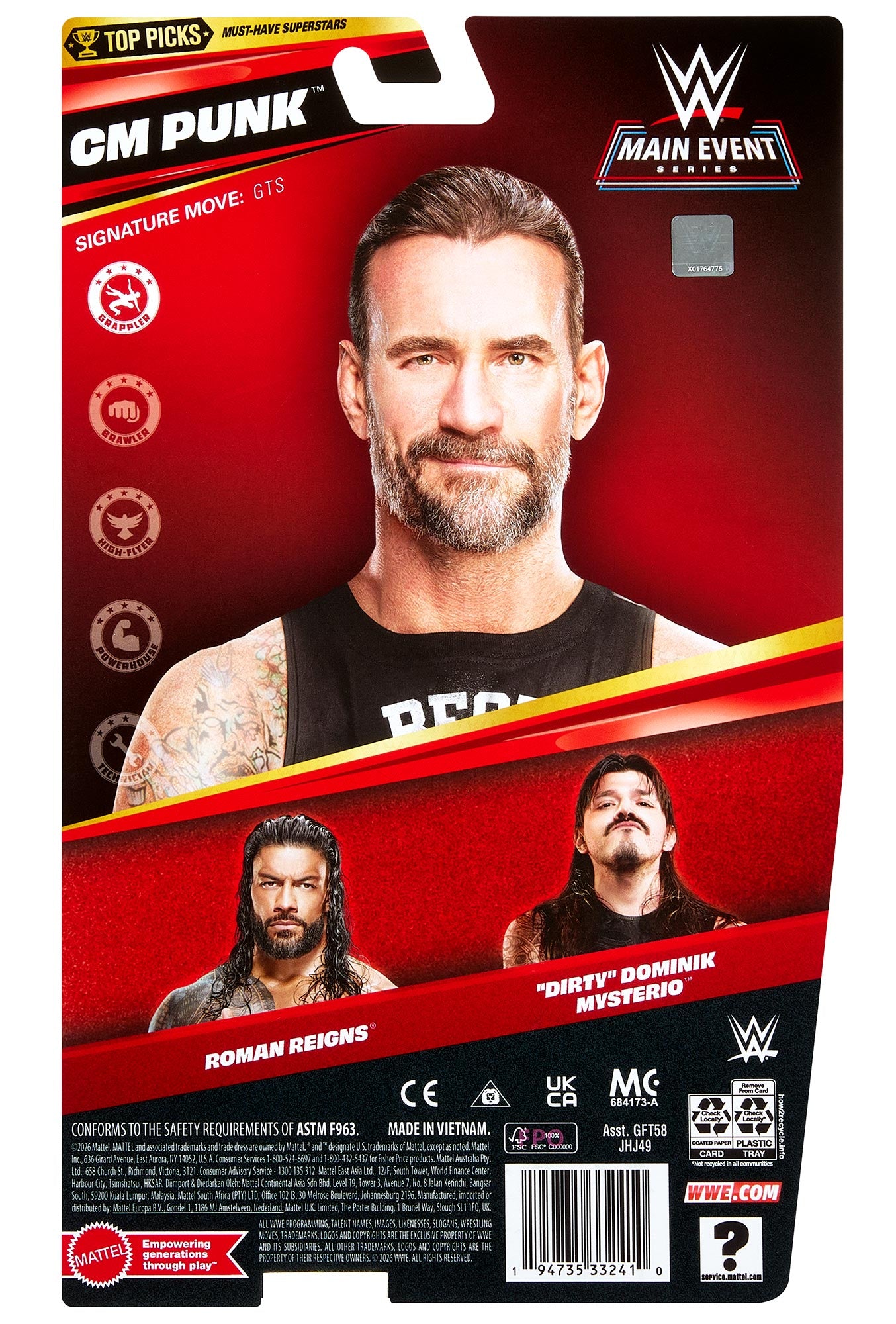 CM Punk WWE Main Event Top Picks 2026 Series (Wave 3)