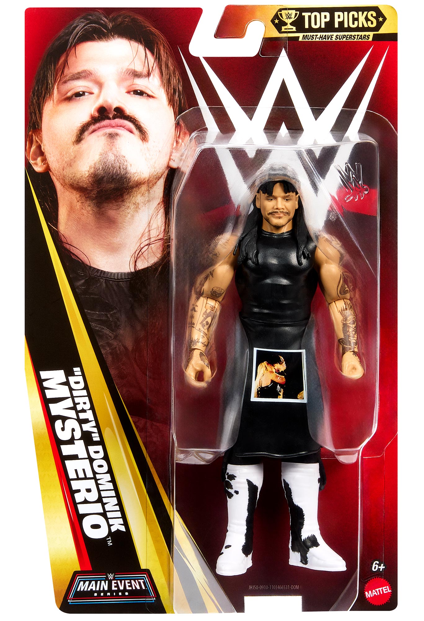 WWE Knuckle Crunchers - Statuetta articolata, 10 cm, personaggio Dominik Mysterio con accessorio WWE Knuckle Crunchers - Statuetta articolata, 10 cm, personaggio Dominik Mysterio con accessorio
