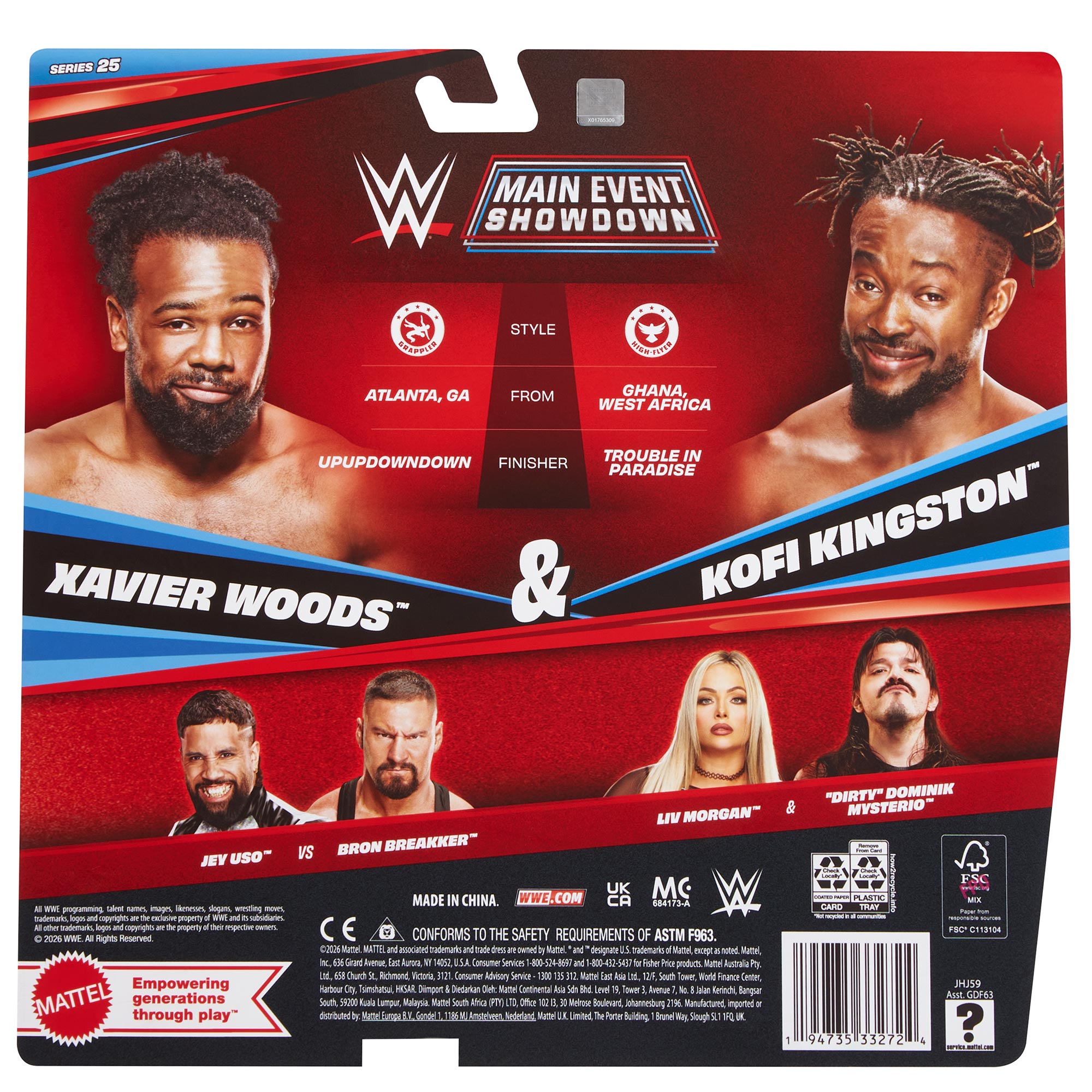 Xavier Woods & Kofi Kingston WWE Main Event Showdown Series #25 (2-Pack)