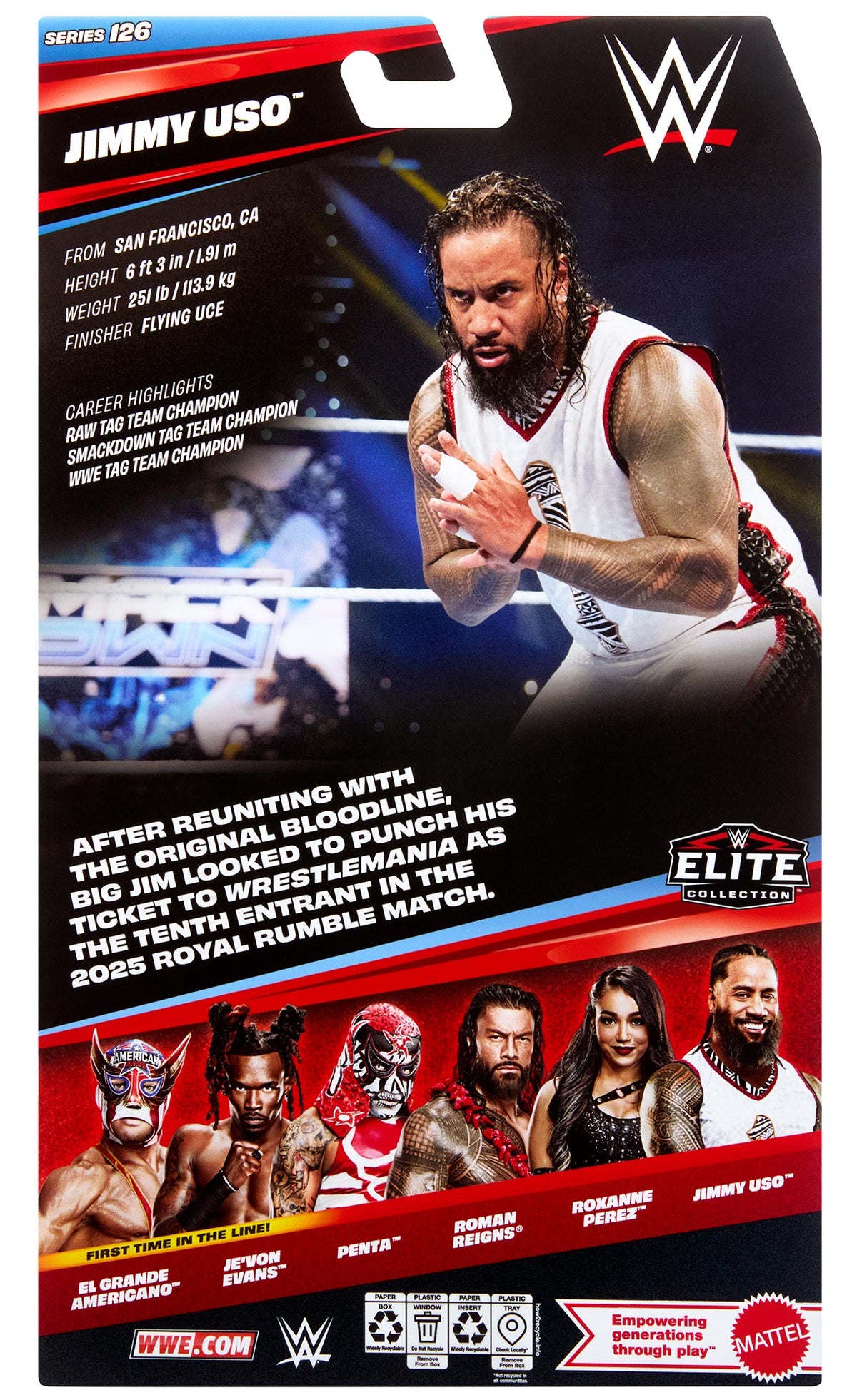 Jimmy Uso WWE Elite Collection Series #126 Action Figure ...