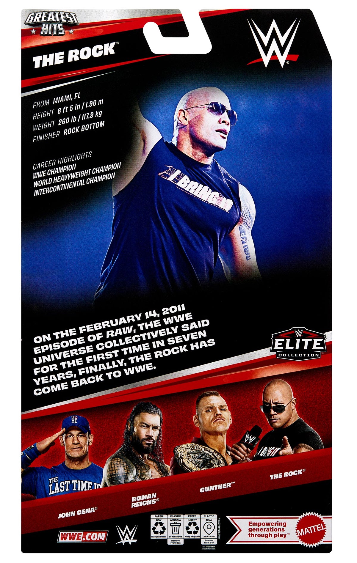 The Rock WWE Elite Collection Greatest Hits Series #13