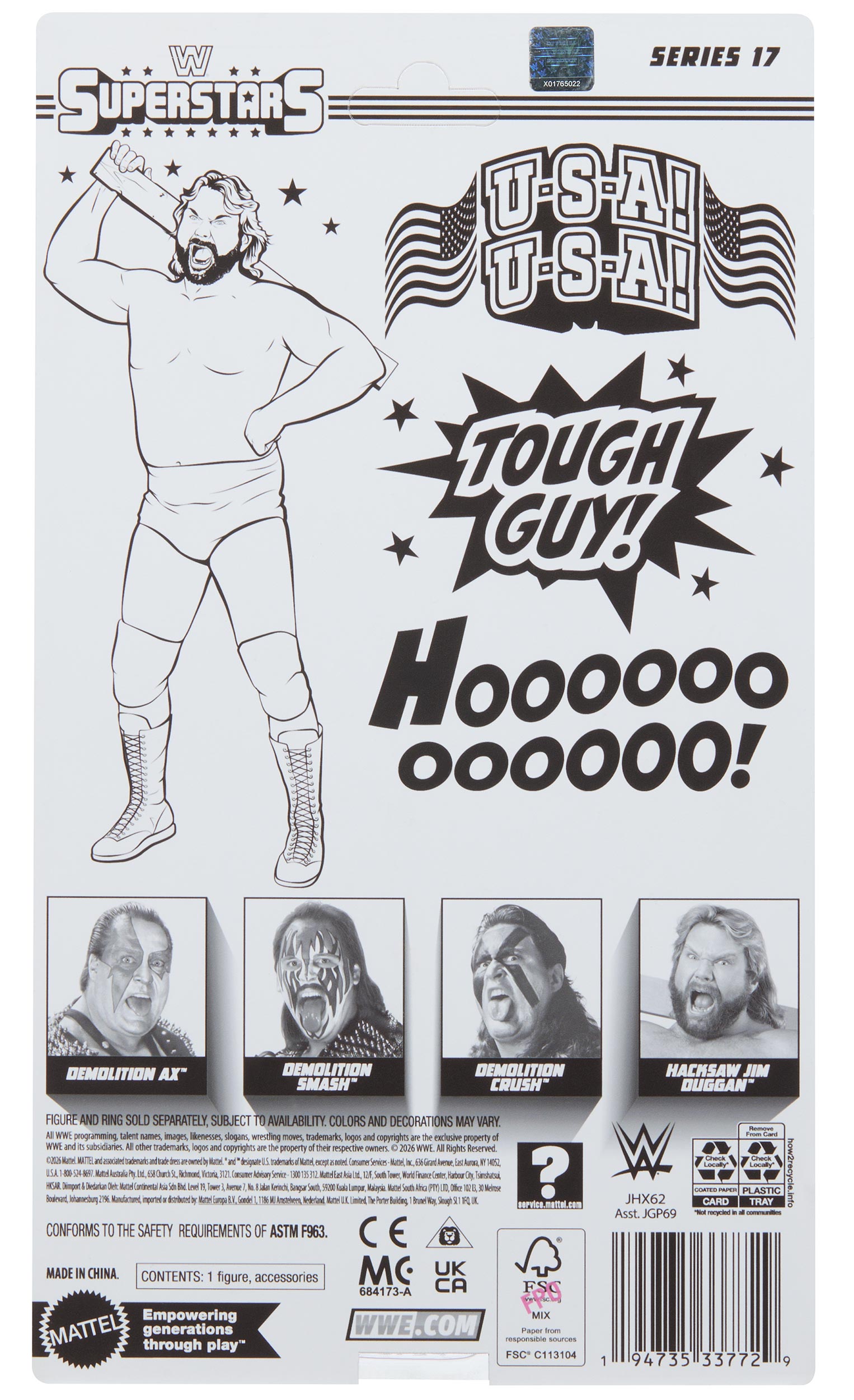 Hacksaw Jim Duggan WWE Superstars Series #17