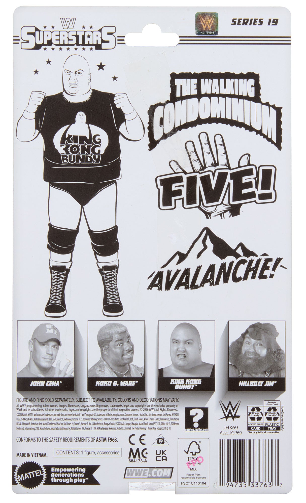 King Kong Bundy WWE Superstars Series #19