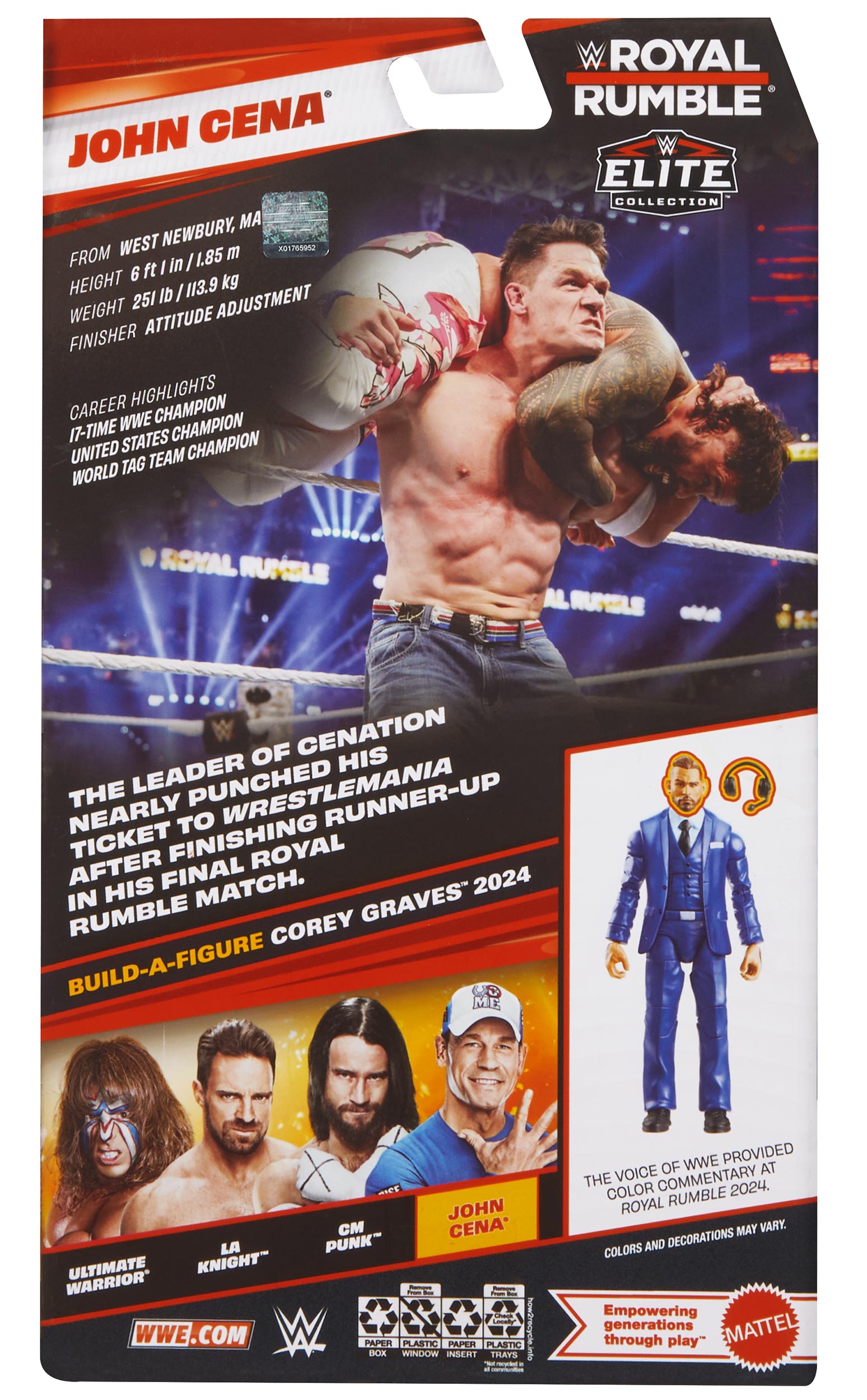 John Cena WWE Royal Rumble 2026 Elite Collection